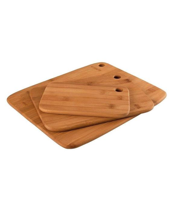 Peer Sorensen 3 Piece Long Grain Bamboo Chopping Cutting Board Set 3pc - Brown