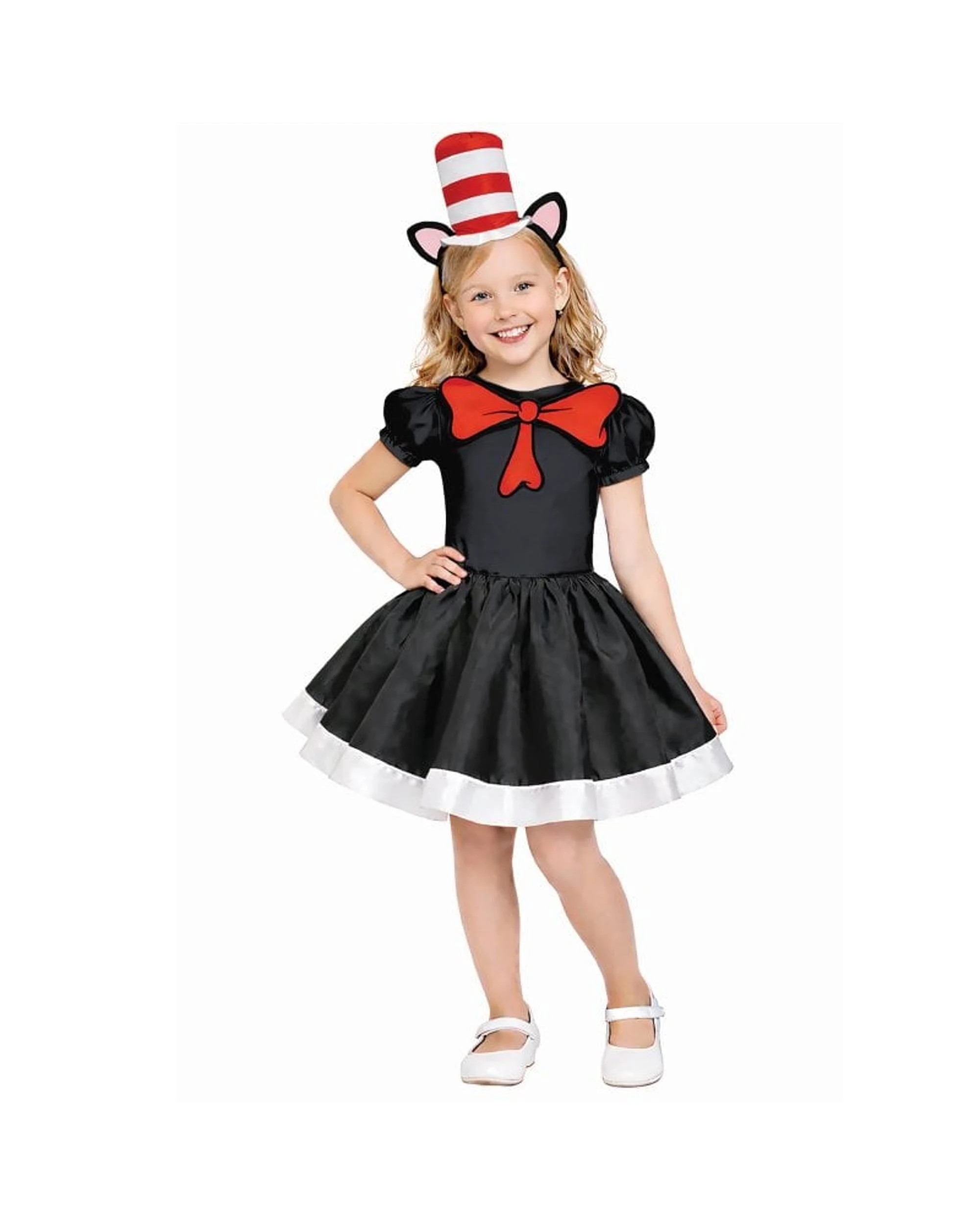 1 Dr Seuss The Cat in the Hat Girl Costume Size 4+ Years, 1 of 2