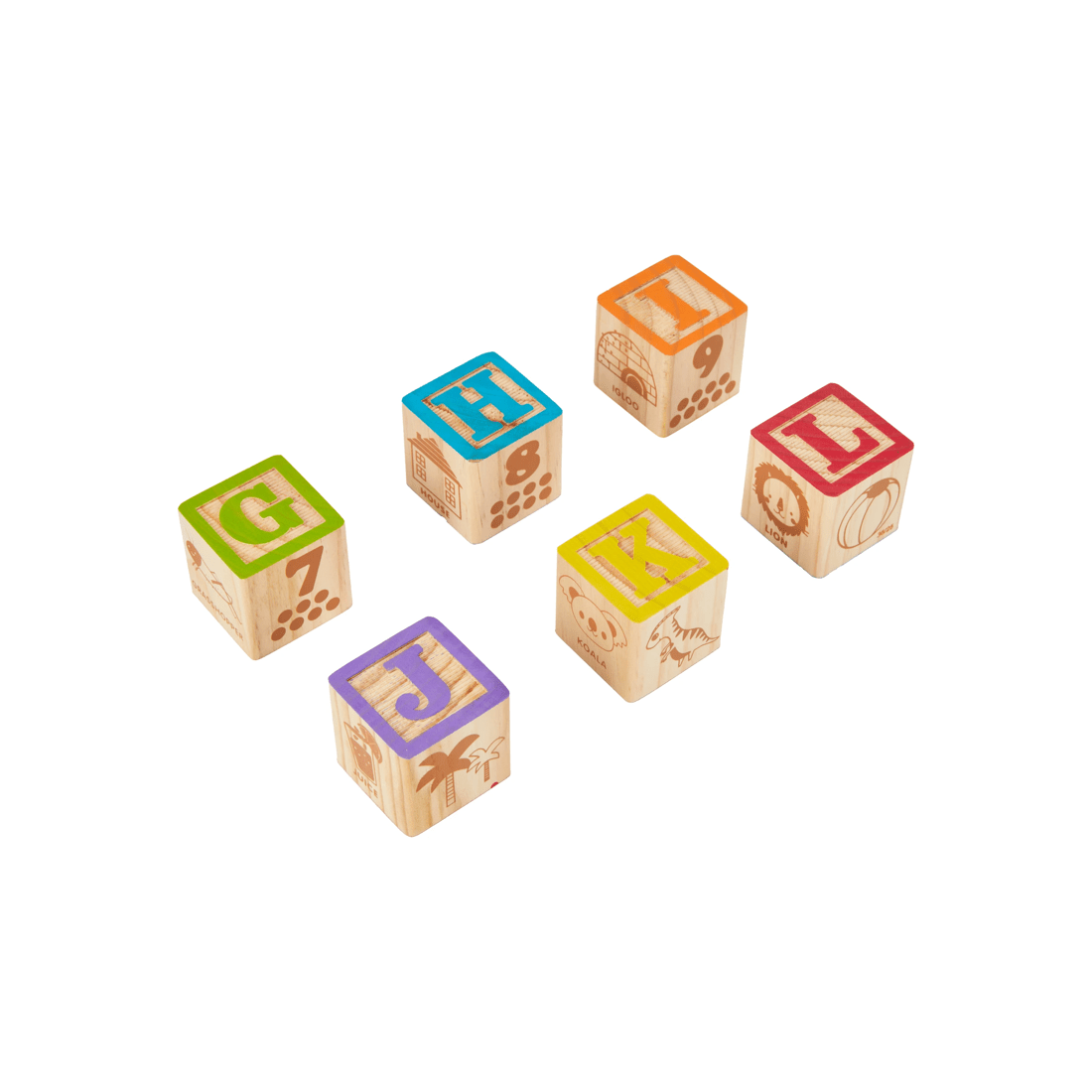 4 Wooden Alphabet Blocks, 4 of 8