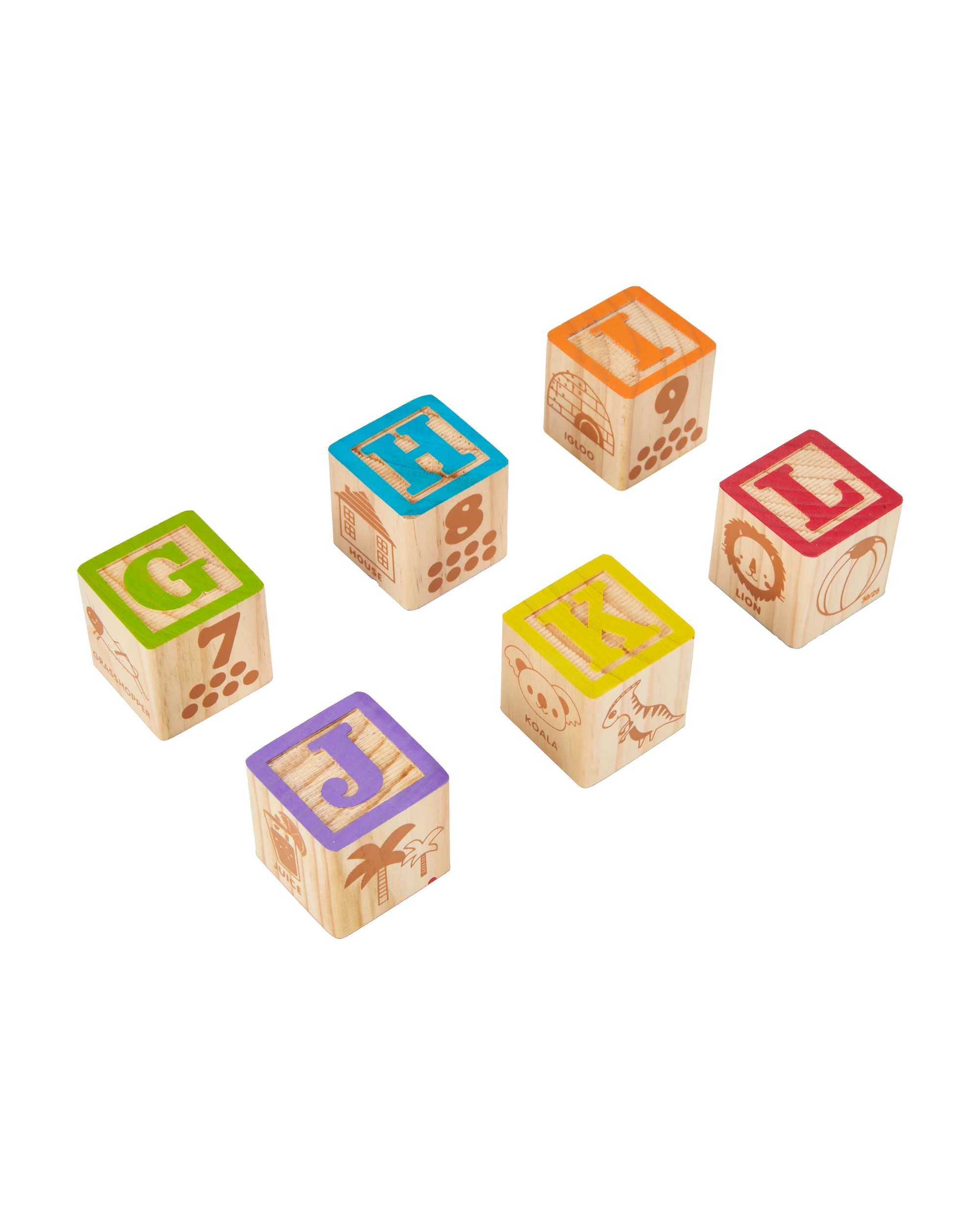 4 Wooden Alphabet Blocks, 4 of 8
