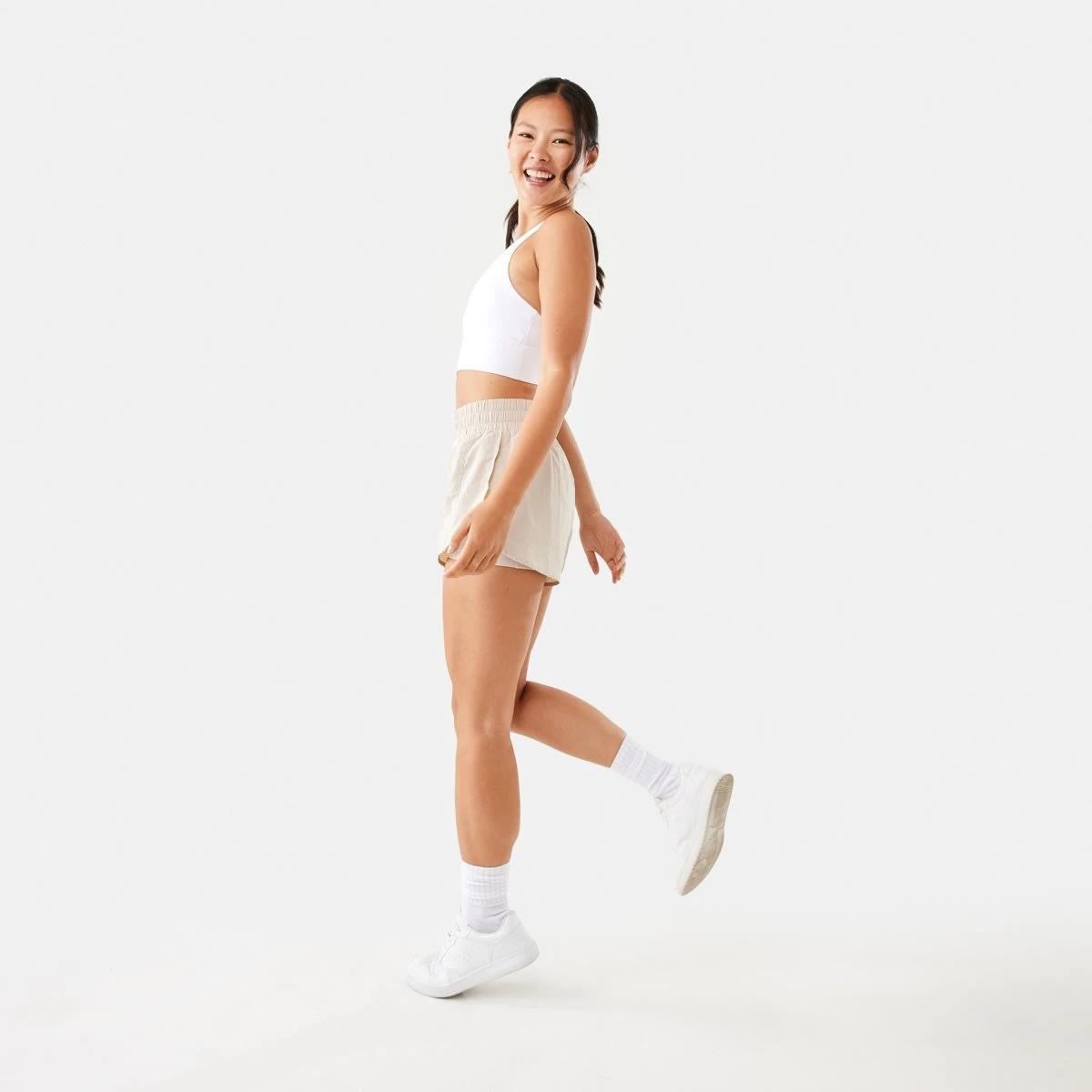 3 Active Womens Ultrasoft Strappy Crop Top WHITE, 3 of 8