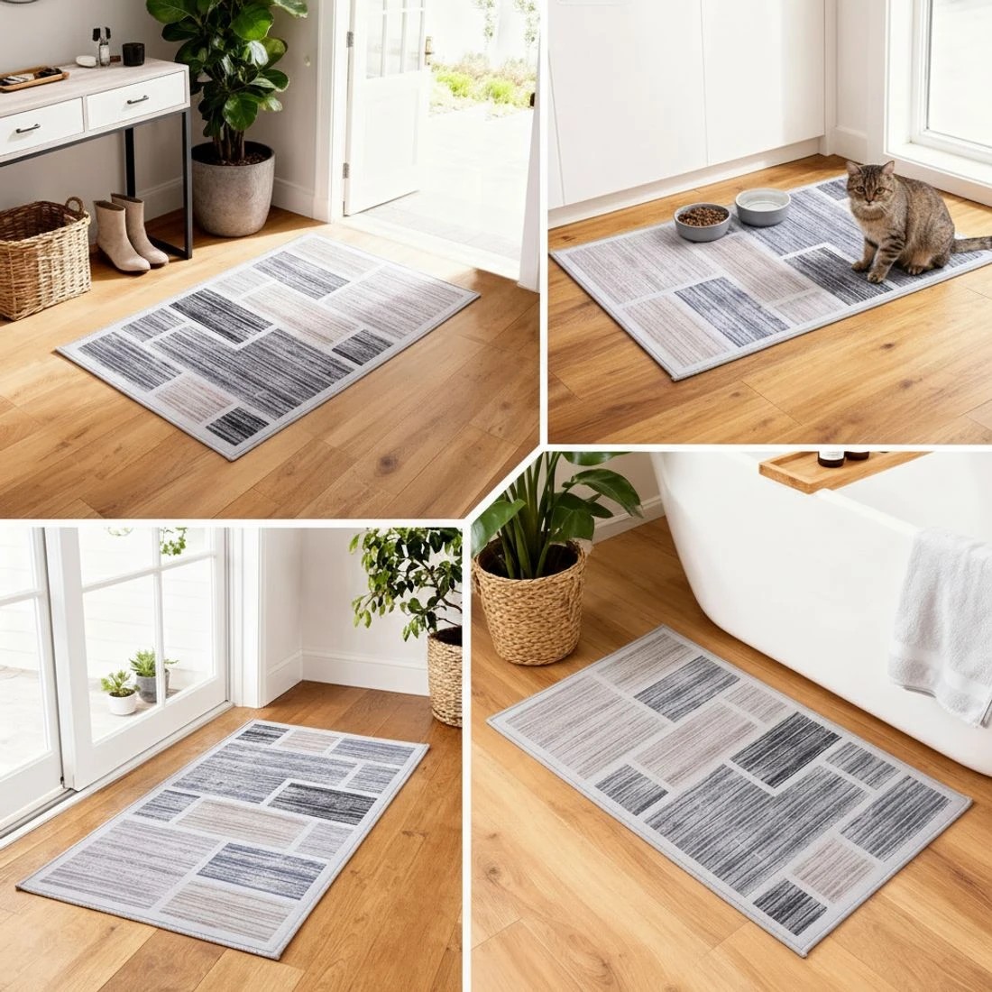 8 Artiss Floor Rug 50X80cm Doormat Soft Velvet Non-Slip Bath Mat Small - Multi, 8 of 8