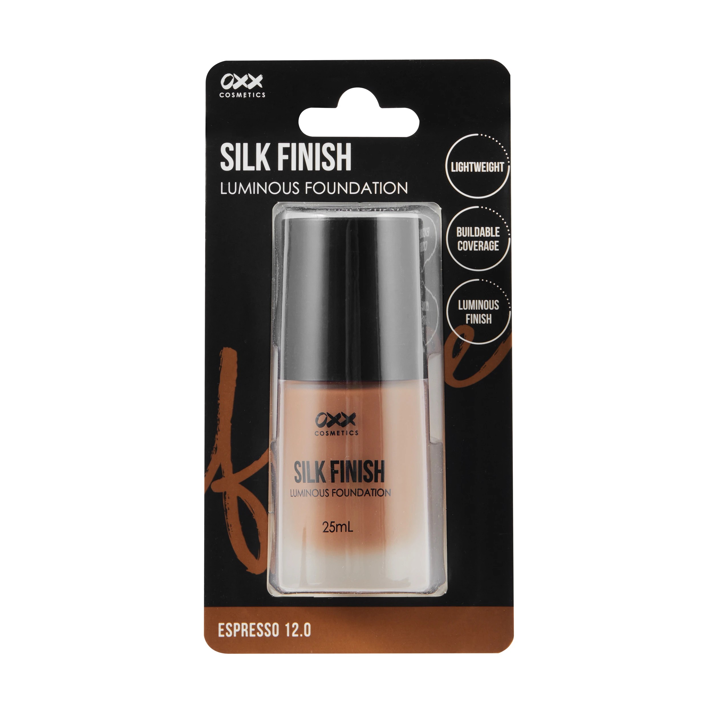 1 OXX Cosmetics Silk Finish Luminous Foundation - Espresso 12.0, 1 of 8