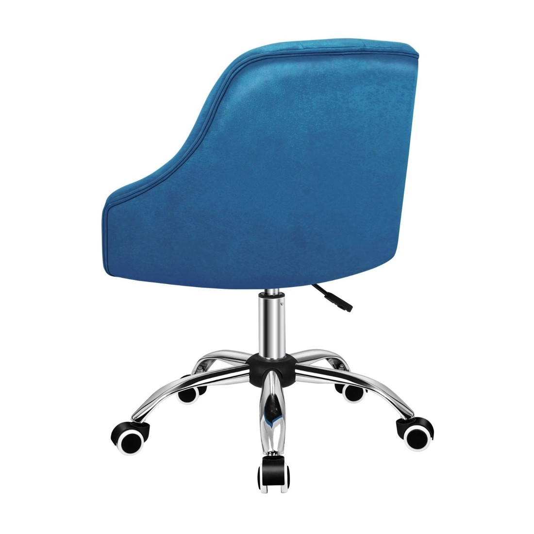 4 Alfordson Velvet Office Chair Fabric Swivel Armchair Computer Adult Kids - Blue, 4 of 10