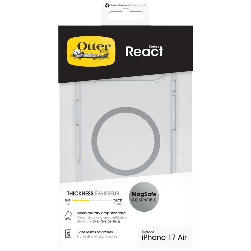5 OtterBox React MagSafe Case iPhone 17 Air Clear, 5 of 5