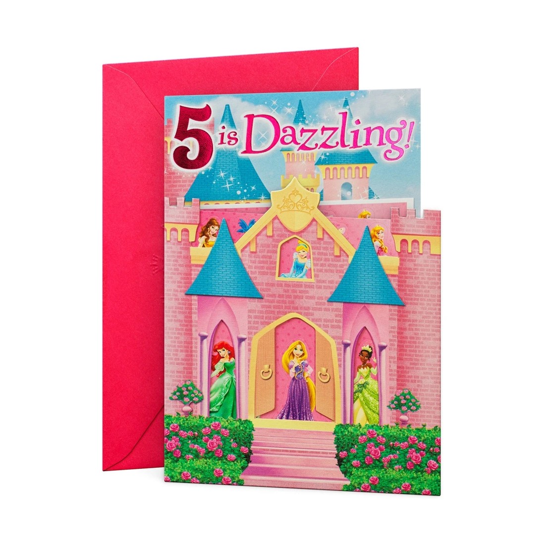 1 Hallmark Disney Princess Castle Birthday Card - Age 5, 1 of 3