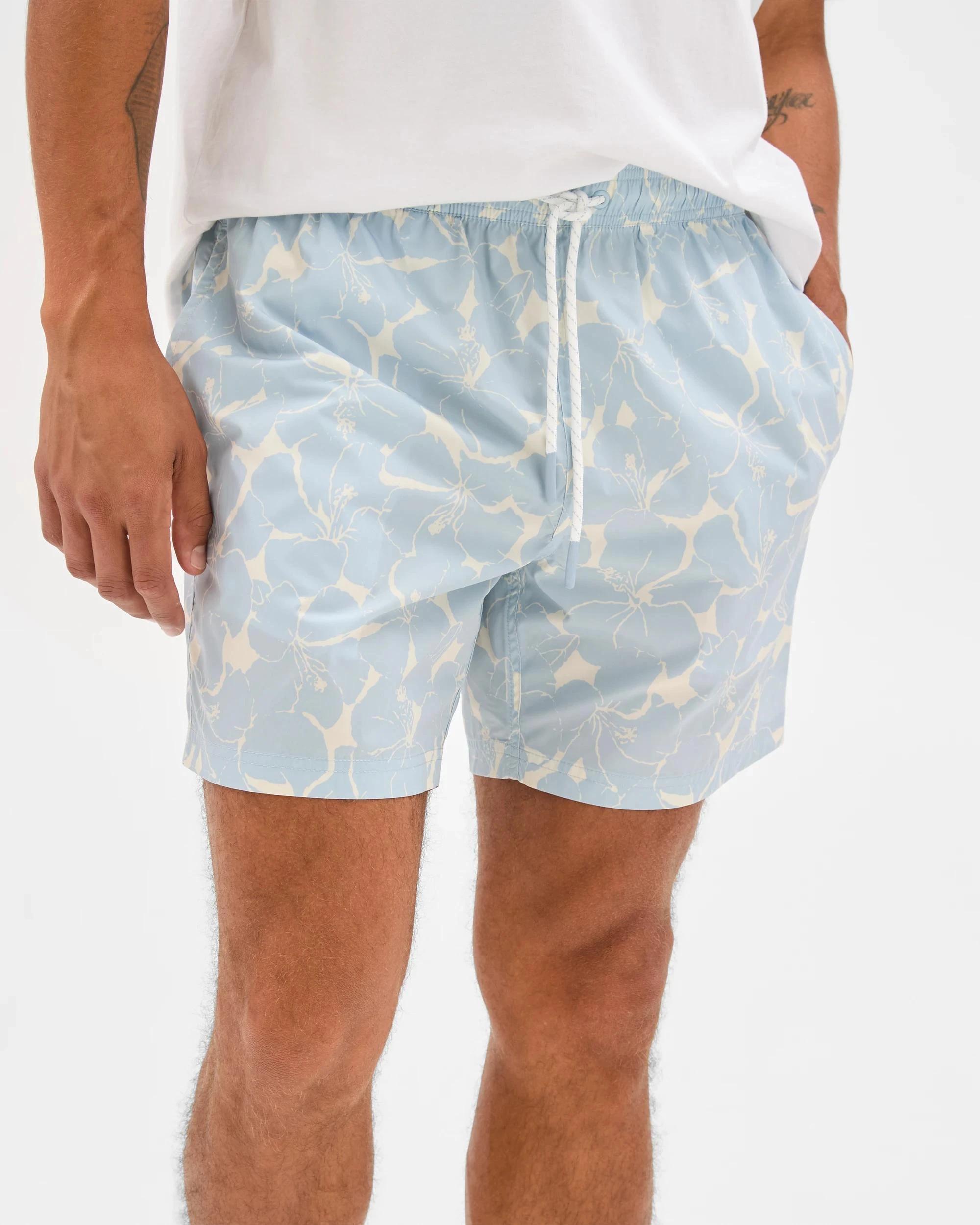 3 Target Floral Print Volley Shorts BLUE, 3 of 6