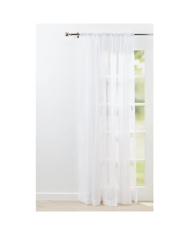 Biscay Voile Rod Pocket Curtain - 300cm x 2