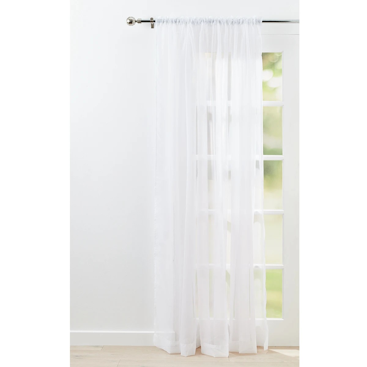 1 Biscay Voile Rod Pocket Curtain - 300cm x 213cm, 1 of 6