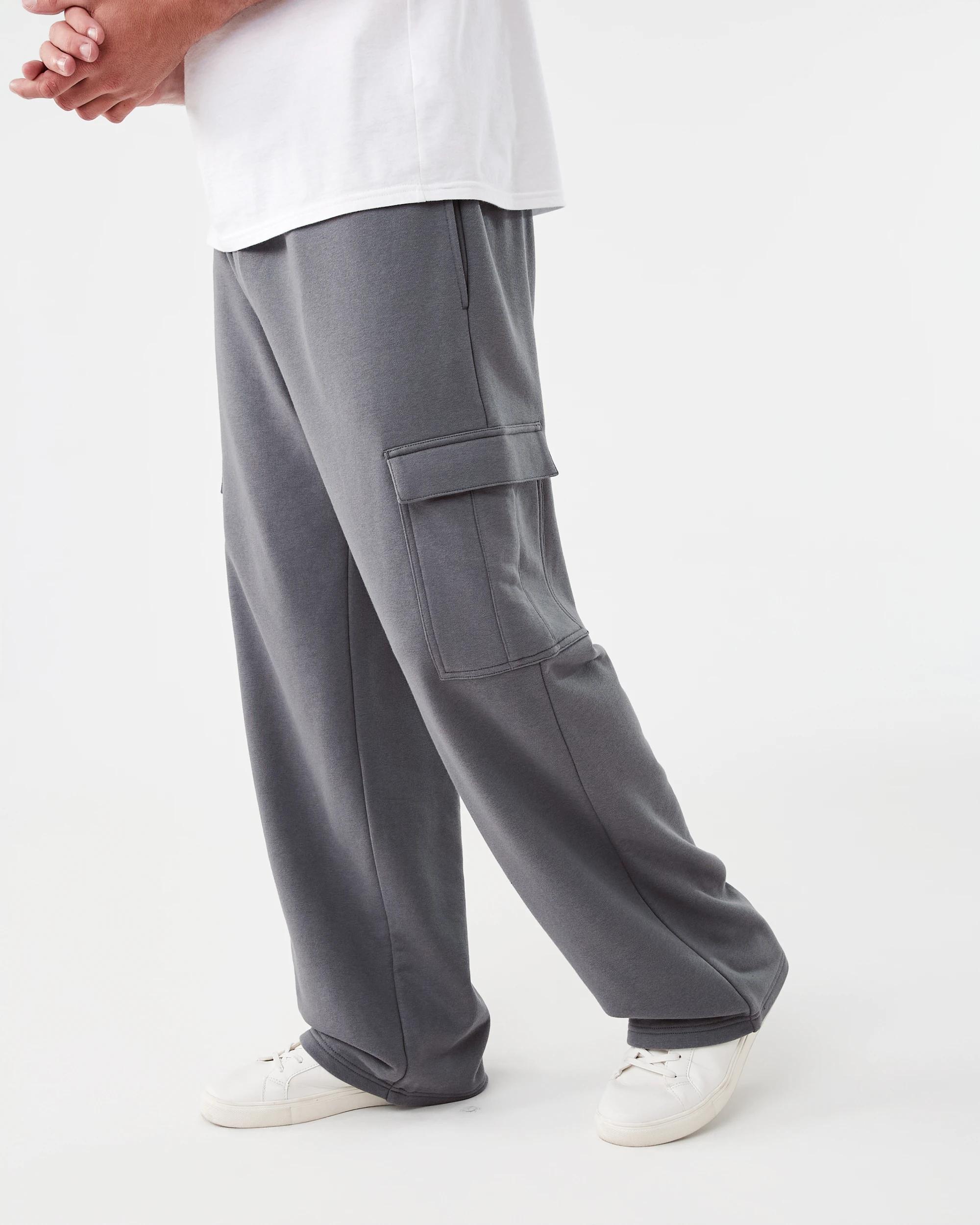 2 Terry Cargo Trackpants Gry Seal, 2 of 7