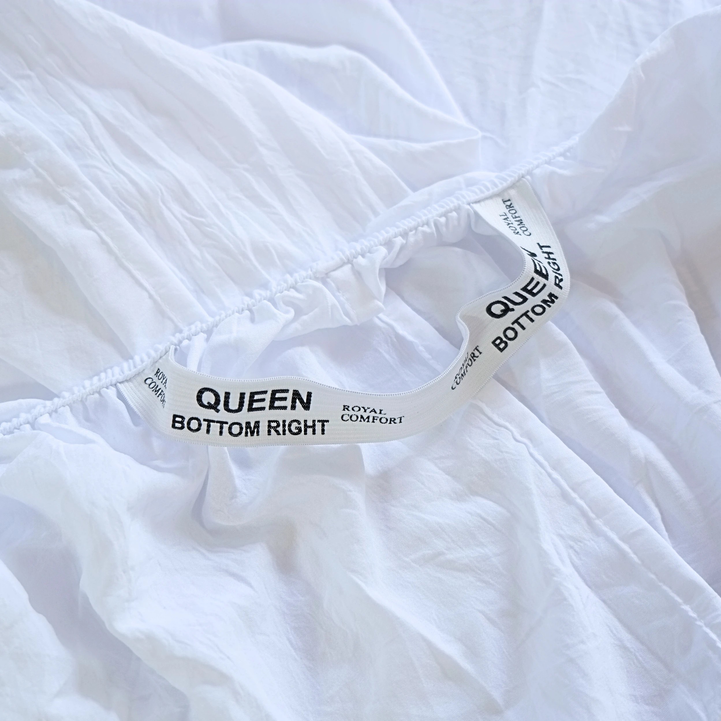 5 Royal Comfort Opulence Washed Microfibre Sheet Set - Queen Bed - White, 5 of 5