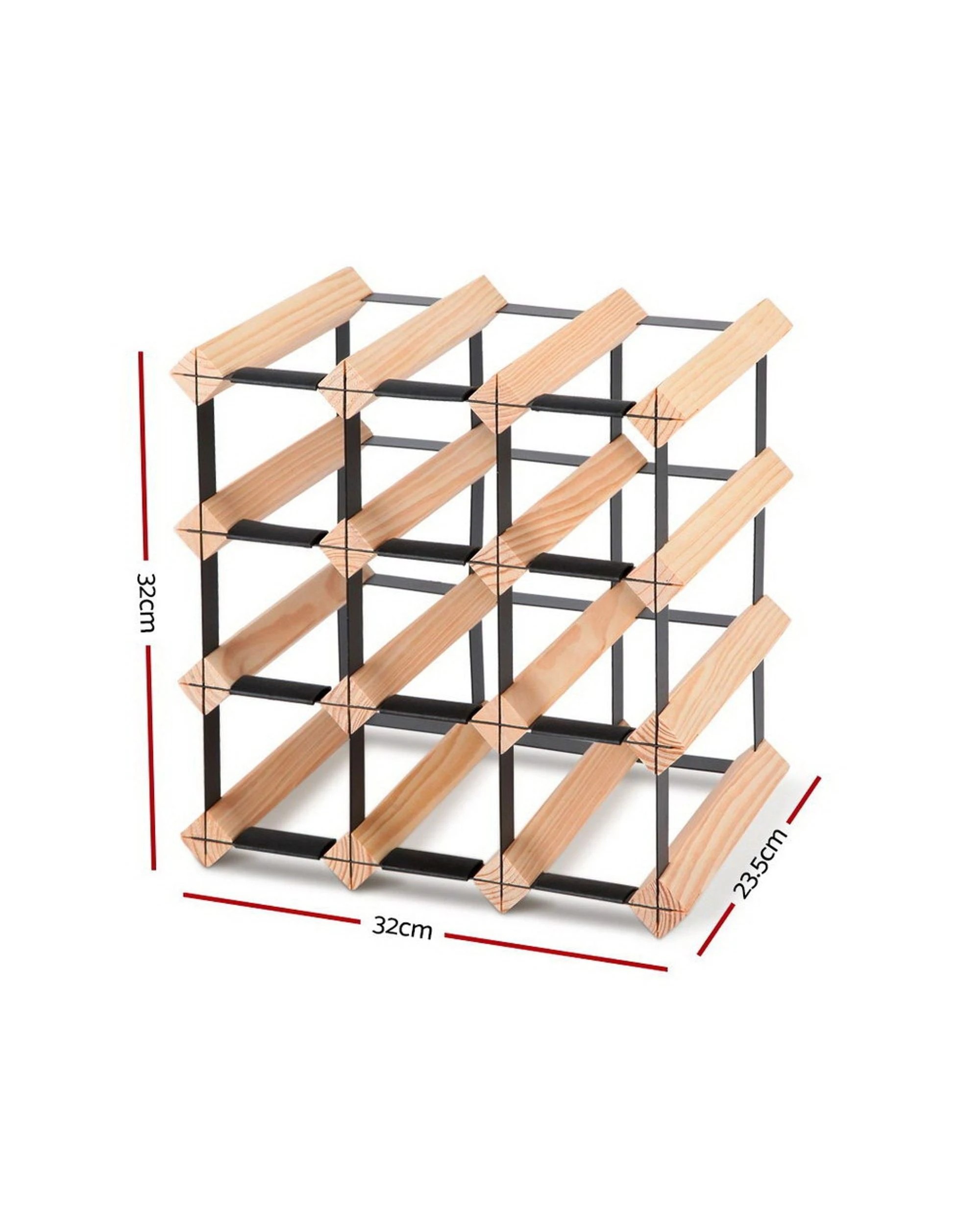 2 Artiss Wine Rack 12 Bottle - Natural, 2 of 7