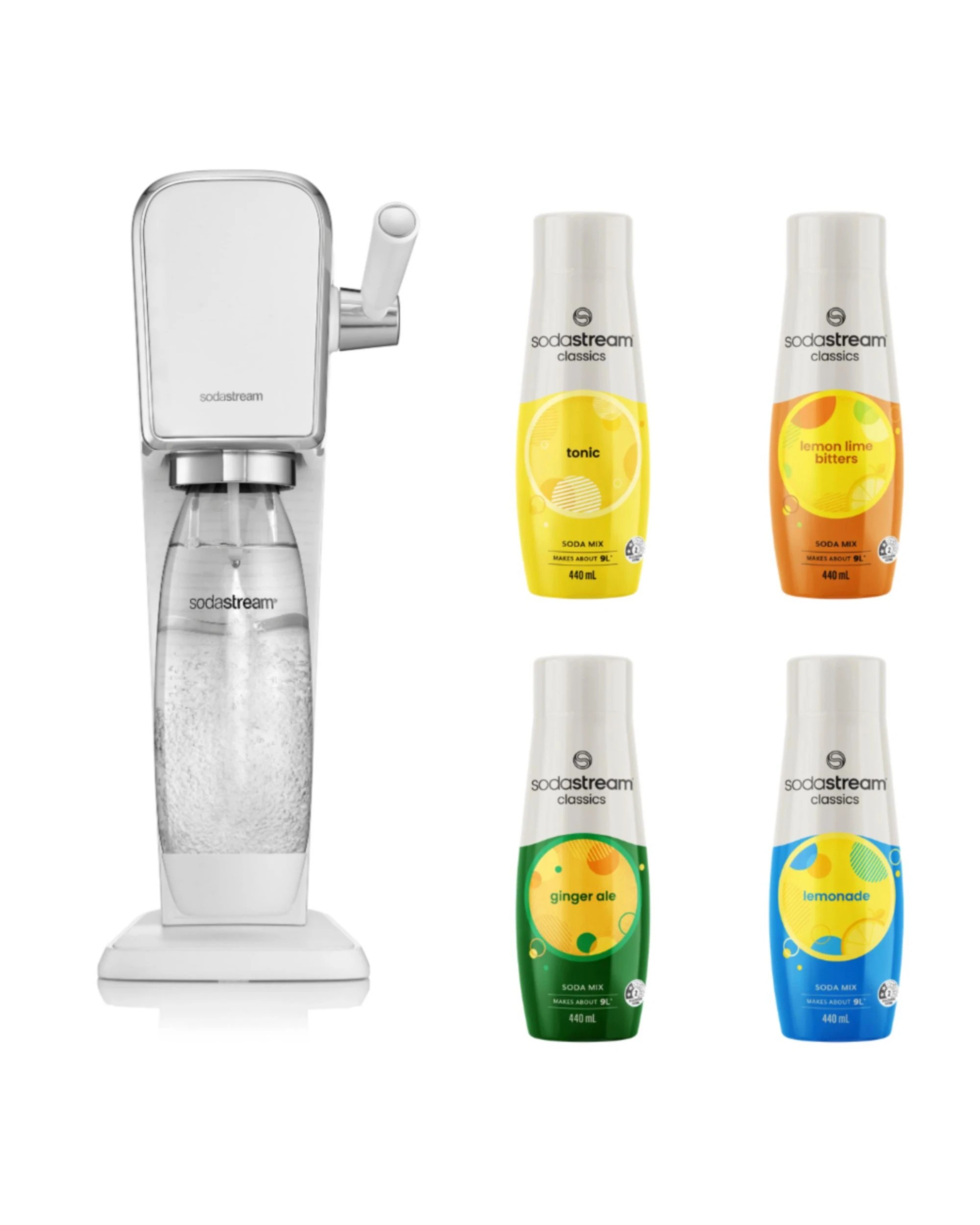 SodaStream ART with Flavours - White - Kmart