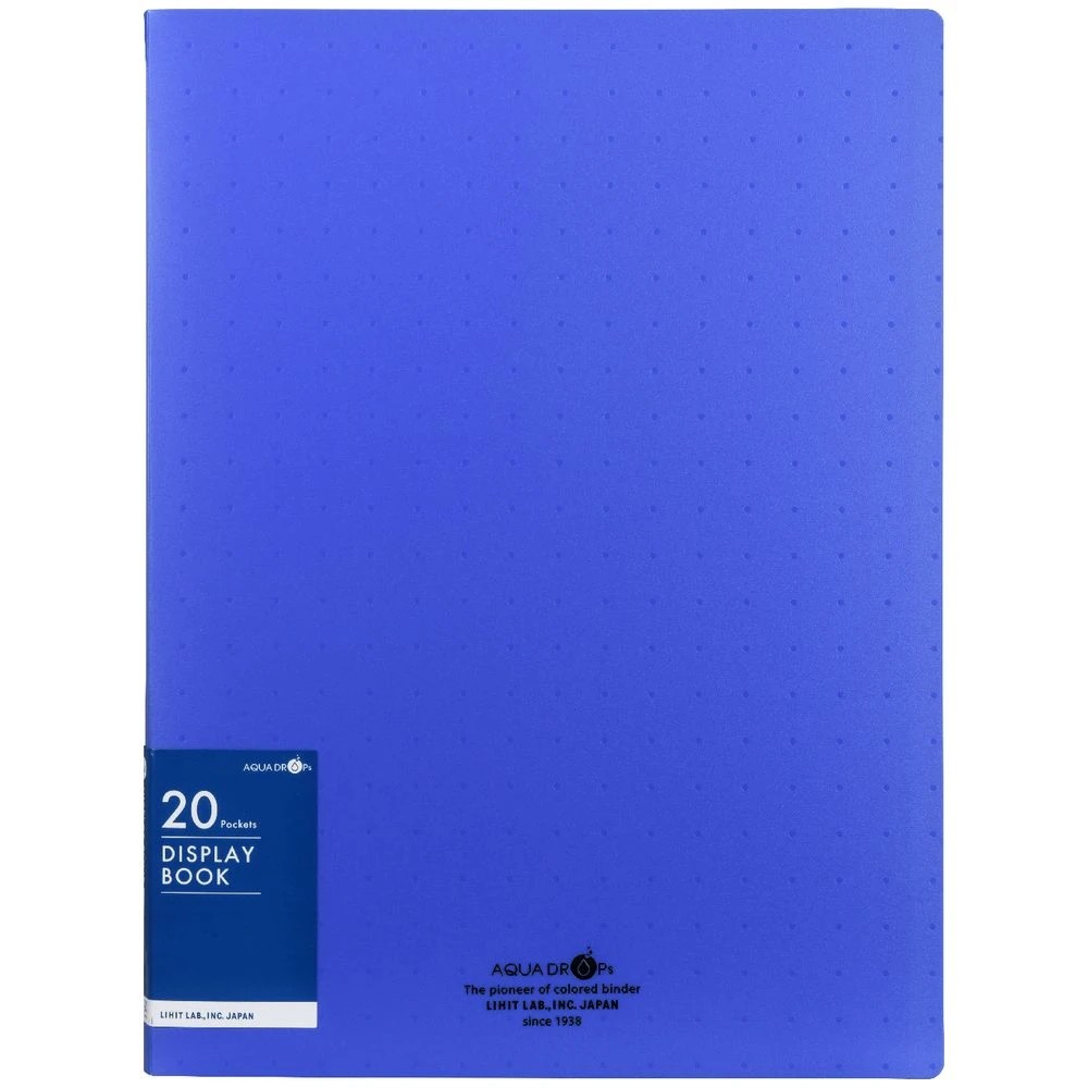 2 Aqua Drops Display Book A4 20 Pockets Vivid Blue, 2 of 4