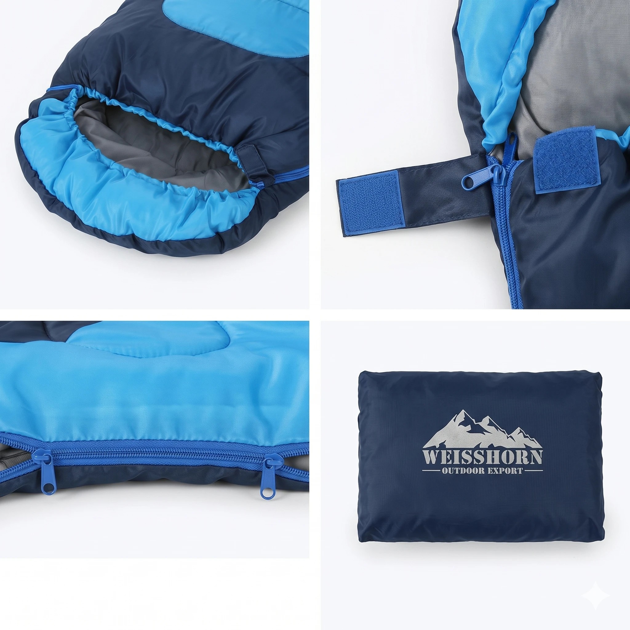 5 Weisshorn Sleeping Bag Kids Single 172cm Thermal Camping Hiking - Blue, 5 of 6