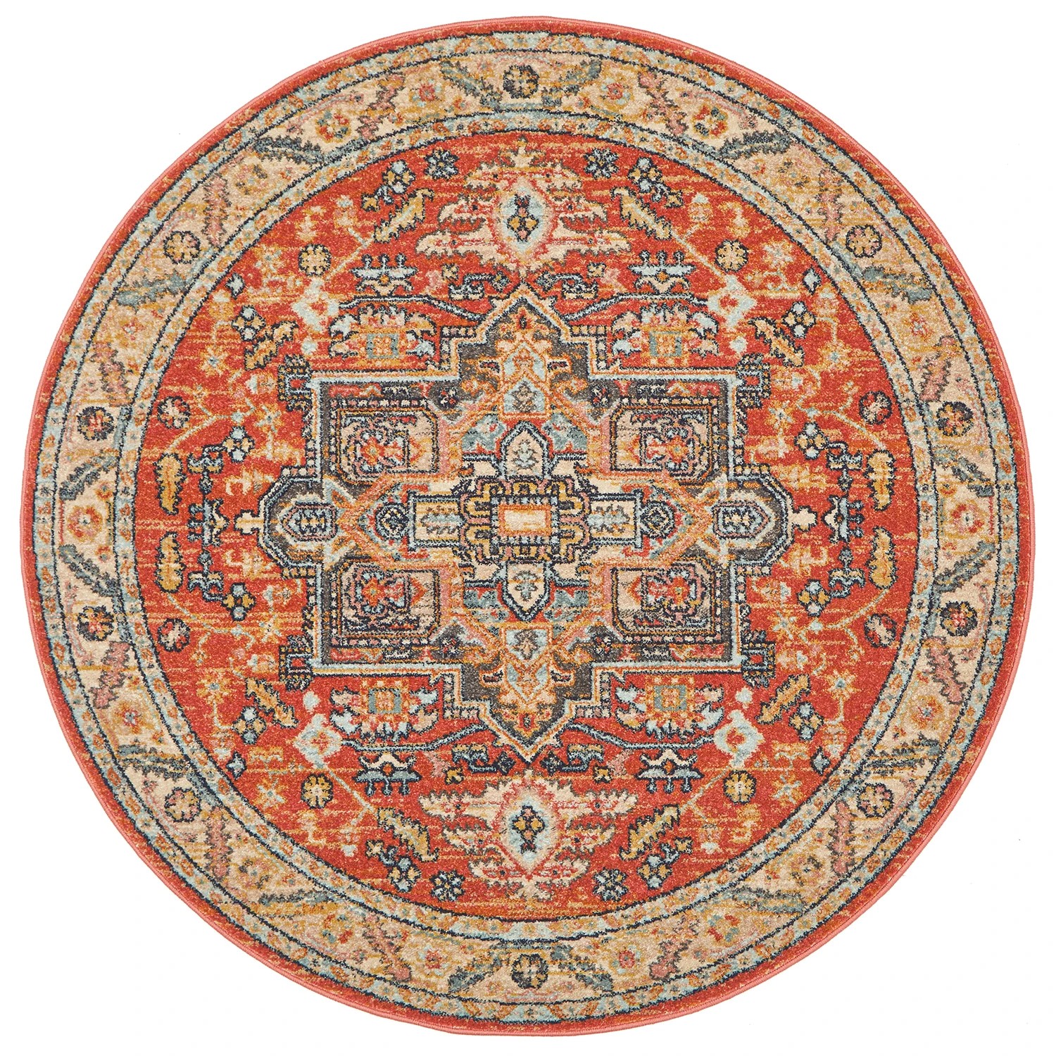 2 Common Ground Rugs Eterna 850 150x150cm - Small Round Power Loomed Pet Friendly Rug - Brown, 2 of 9