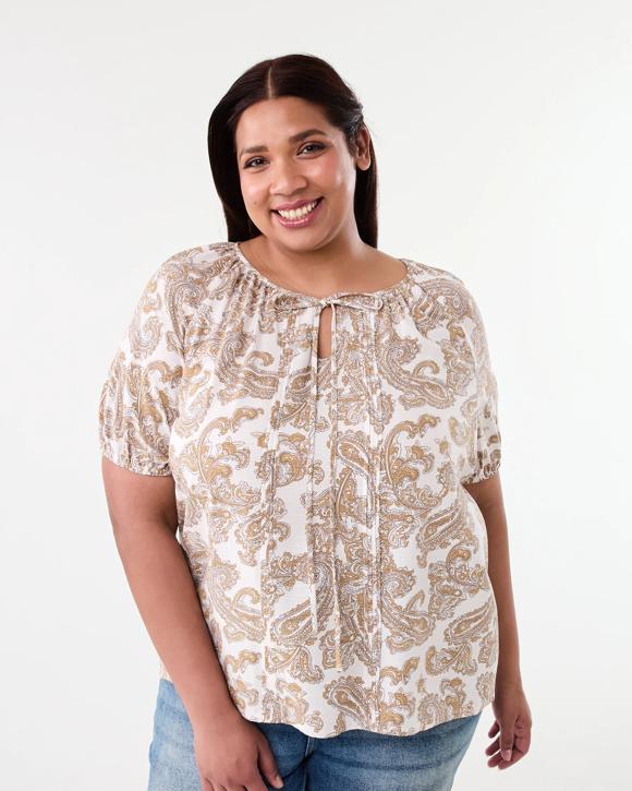 Curve Short Sleeve Pintuck Tie Front Top