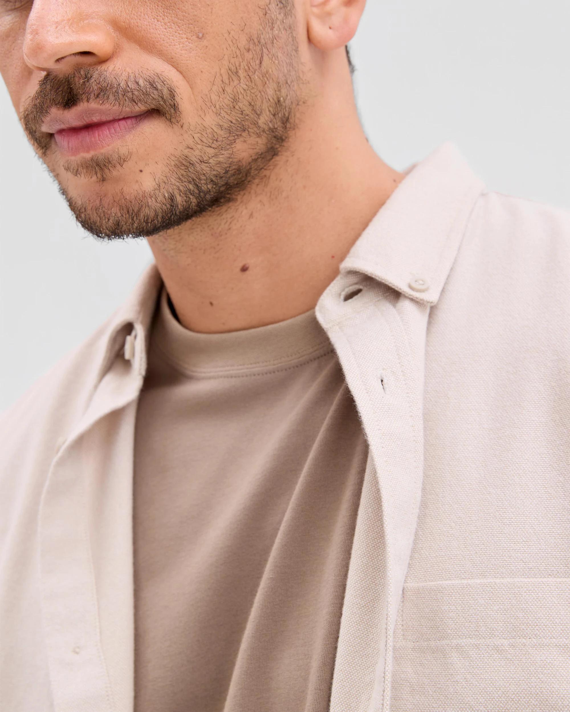 5 Target Australian Cotton Long Sleeve Oxford Shirt STONE, 5 of 6