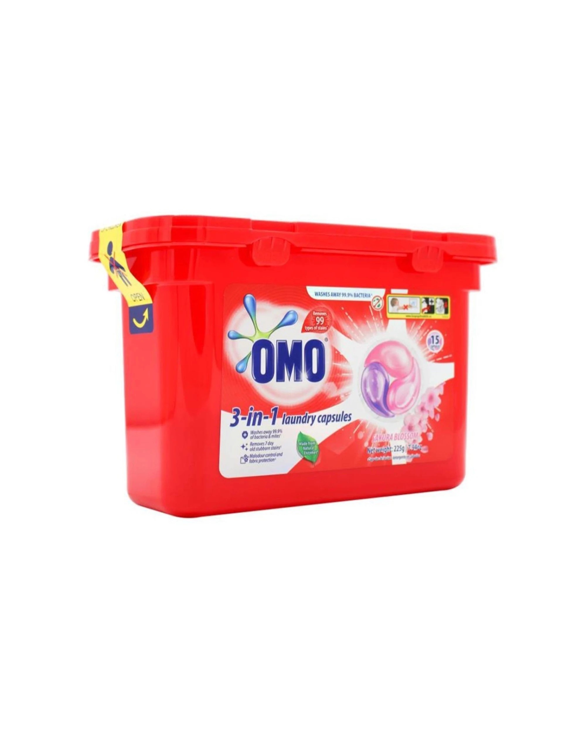 3 Omo 3-In-1 Laundry Capsules 90pc Sakura Blossom Front And Top Loader 800g, 3 of 4