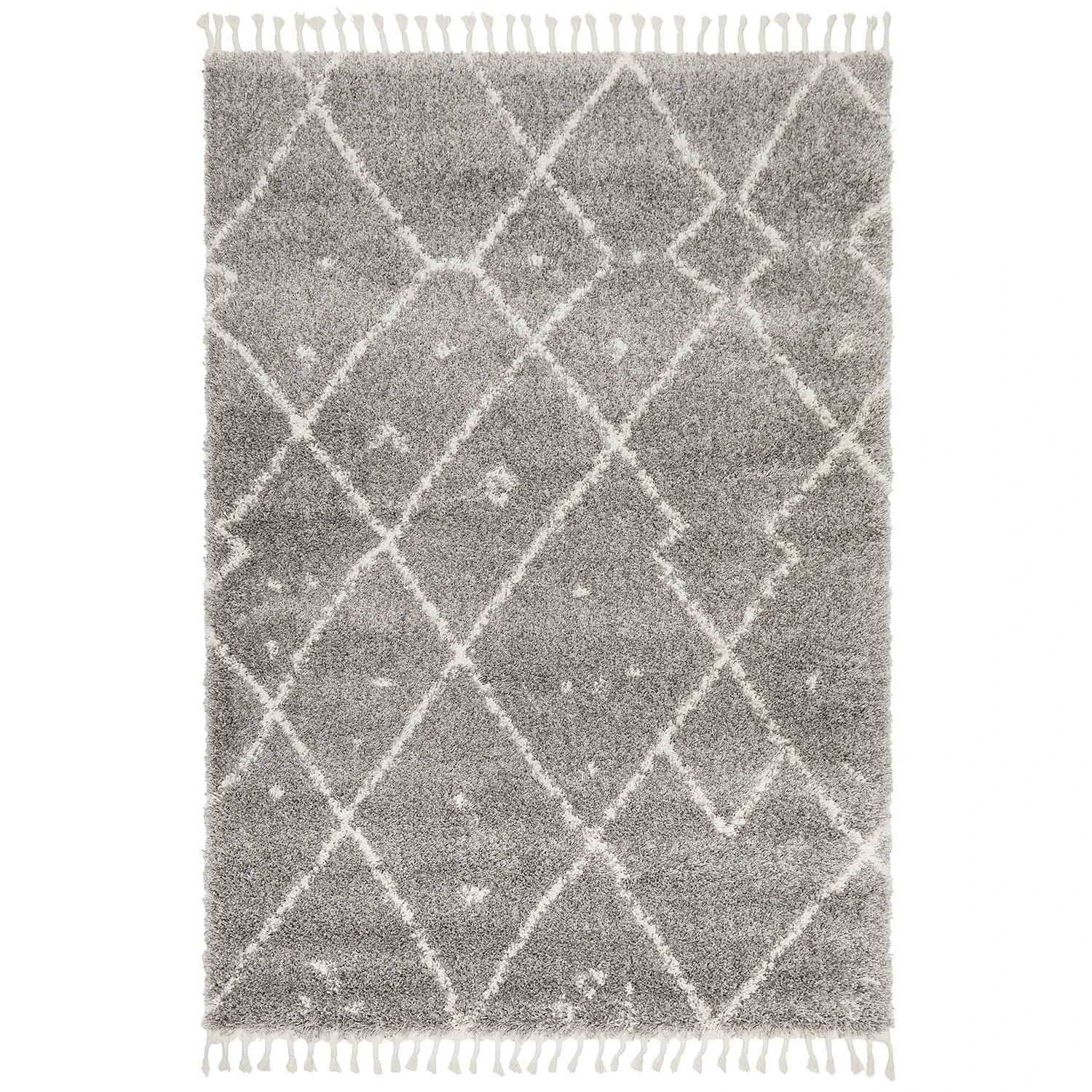 2 Common Ground Rugs Amber 44 290x200cm - Large Power Loomed Shag Rug - Silver, 2 of 7