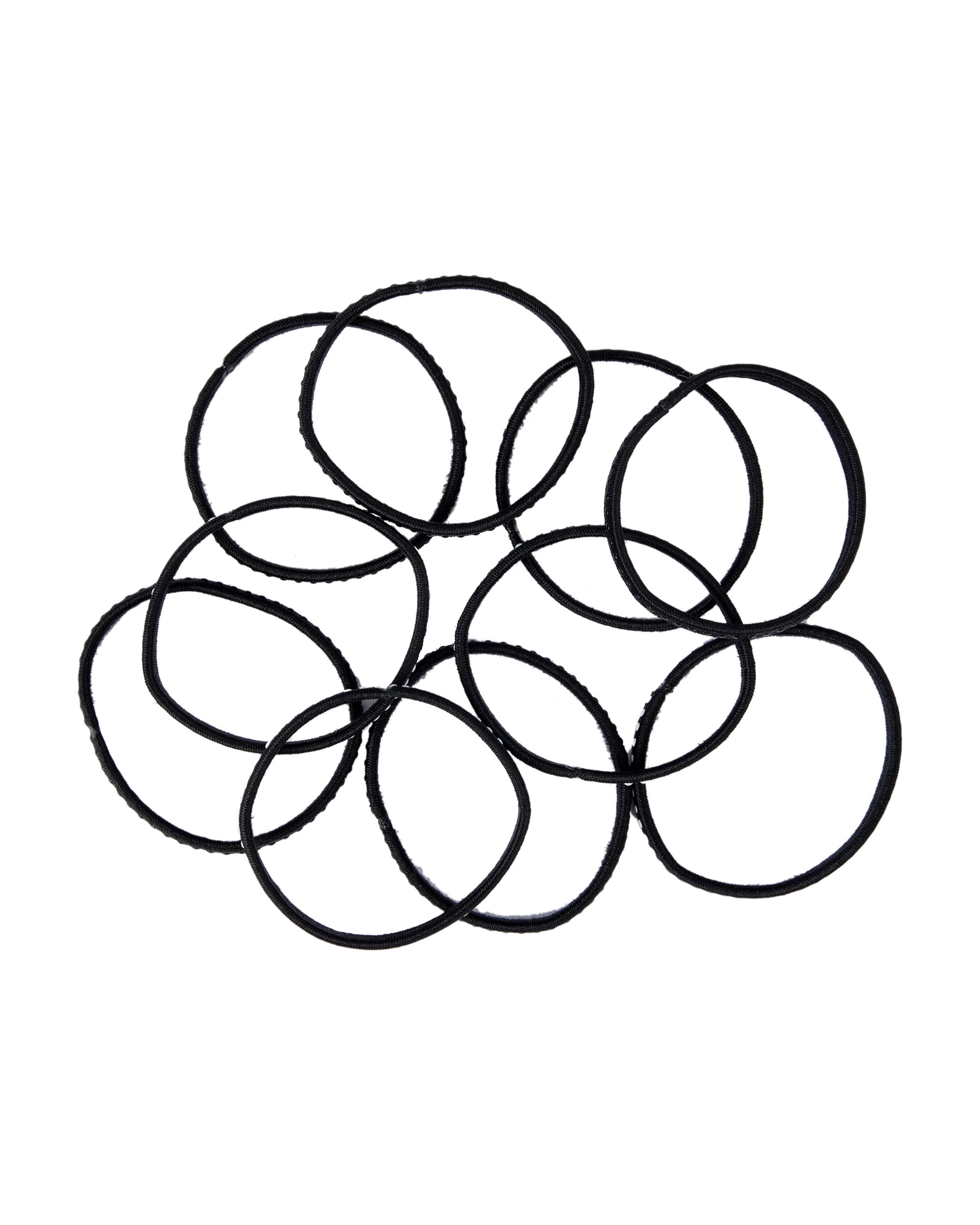 1 OXX Haircare 10 Piece Non-Slip Hair Elastics - Black and White, 1 of 3