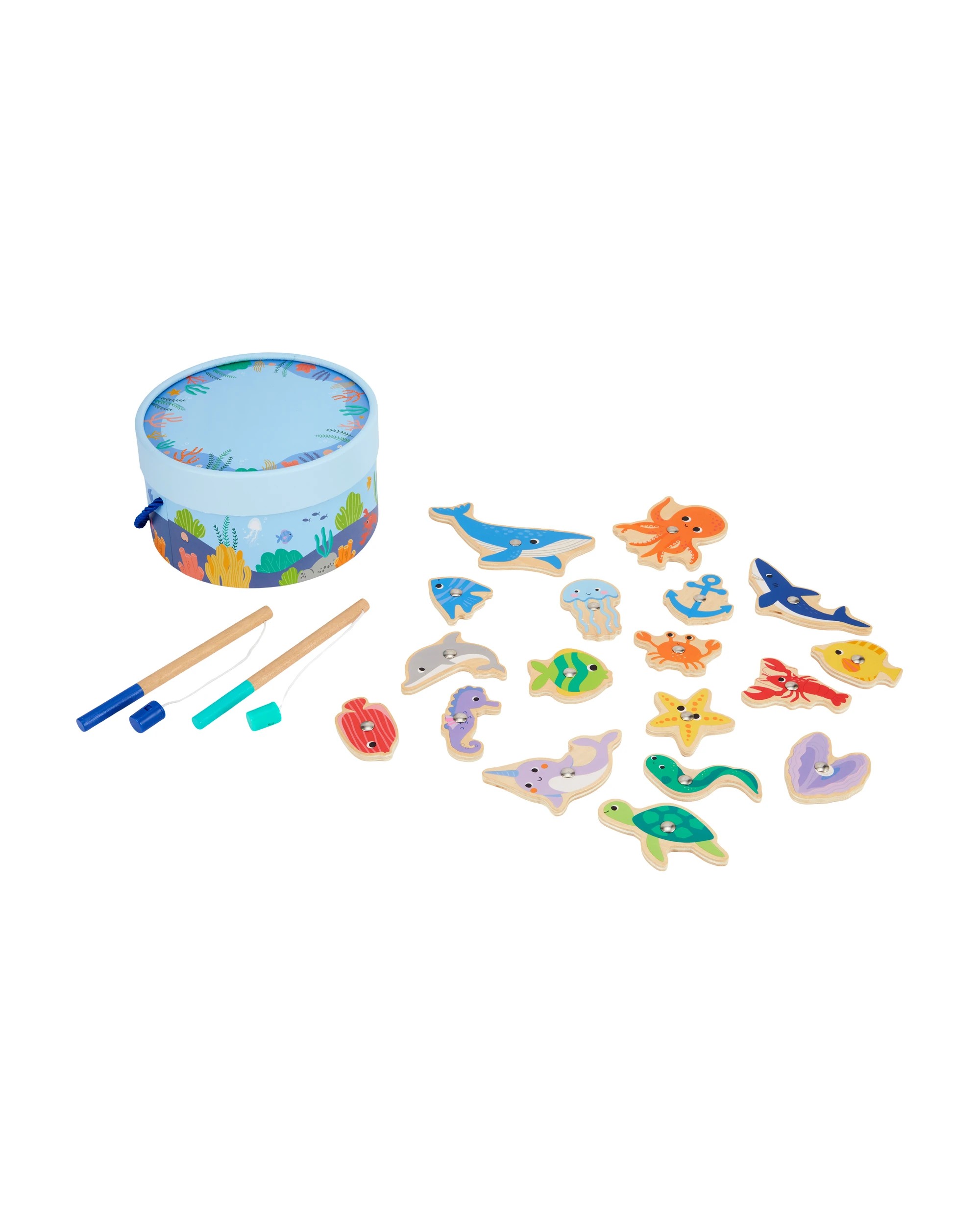 1 Wooden Play Fishing Box, 1 of 6