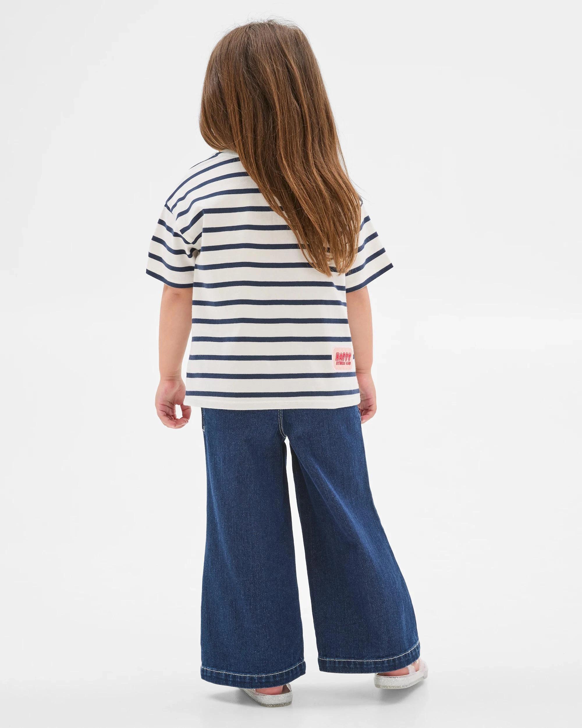 4 Target Kids Australian Cotton Short Sleeve Fashion T-Shirt STRIPE BADGE MULTI, 4 of 6