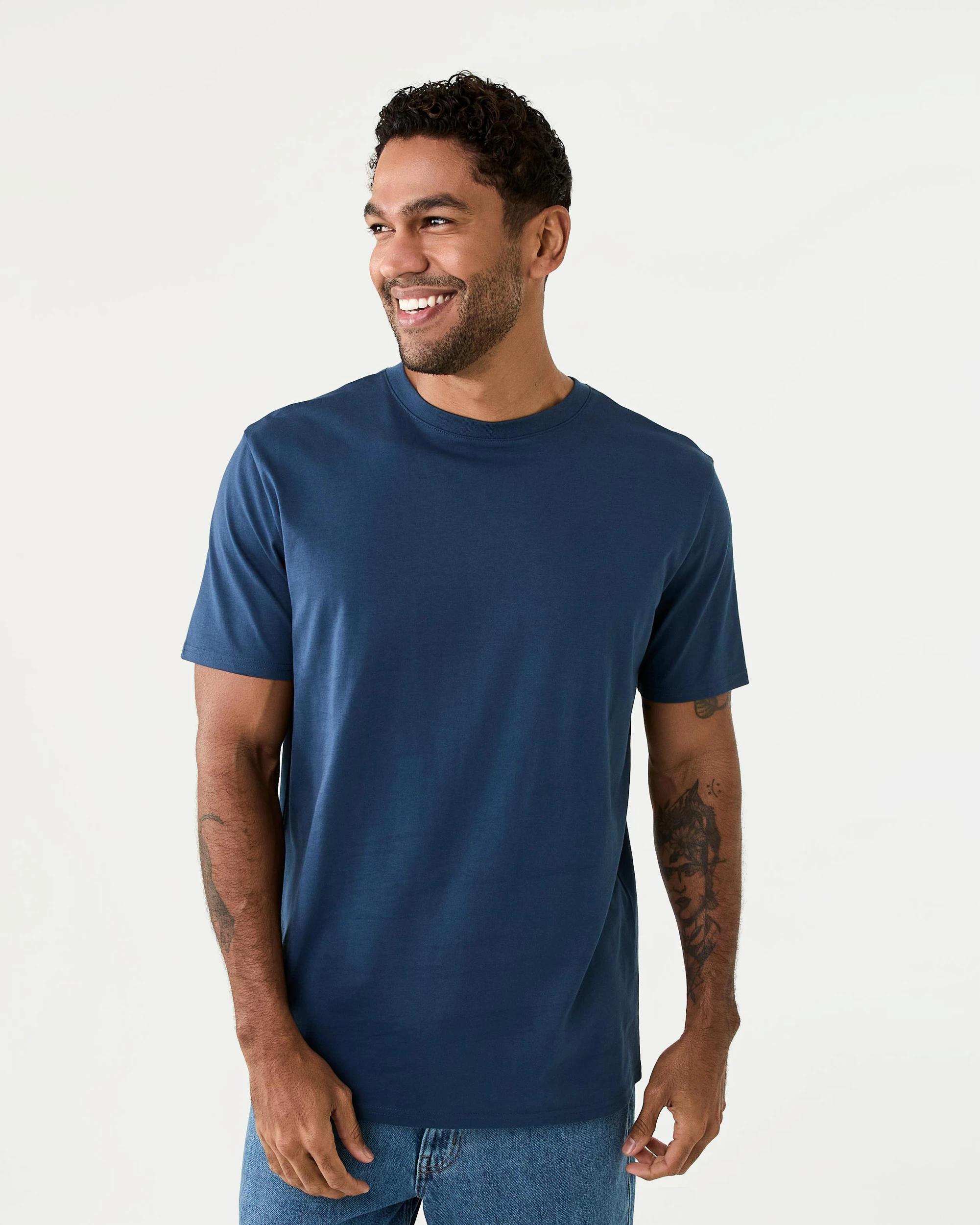 1 Cotton Crew Neck T-shirt Insig Blue, 1 of 6