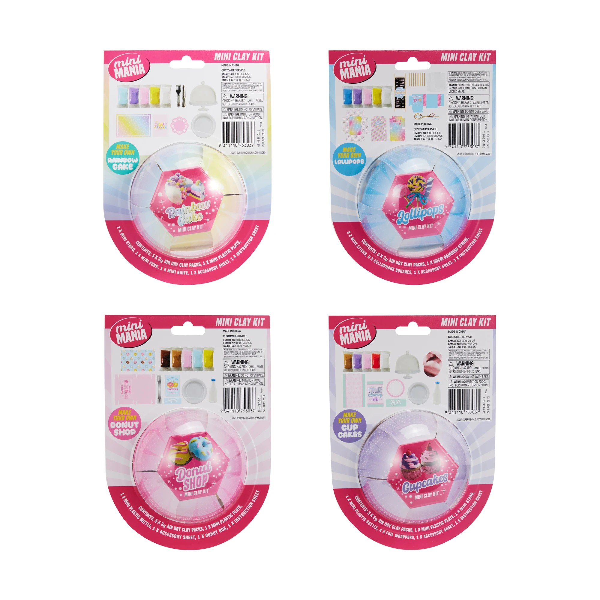 6 Mini Mania Mini Clay Kit: Sweet Treats - Assorted, 6 of 6
