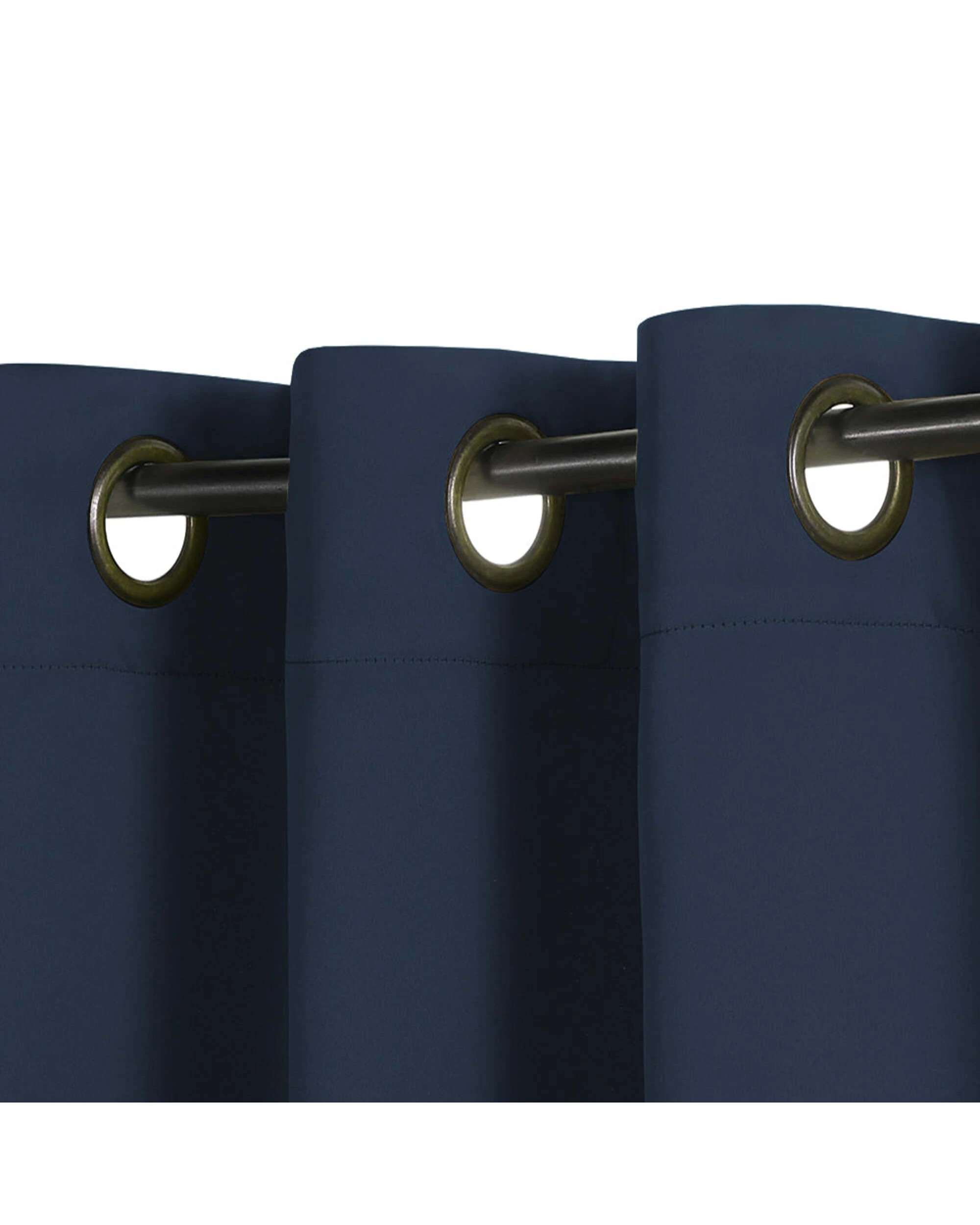 4 Smarcute Blockout Grommet Solid Curtain - 2X 132x183cm - Blue, 4 of 4