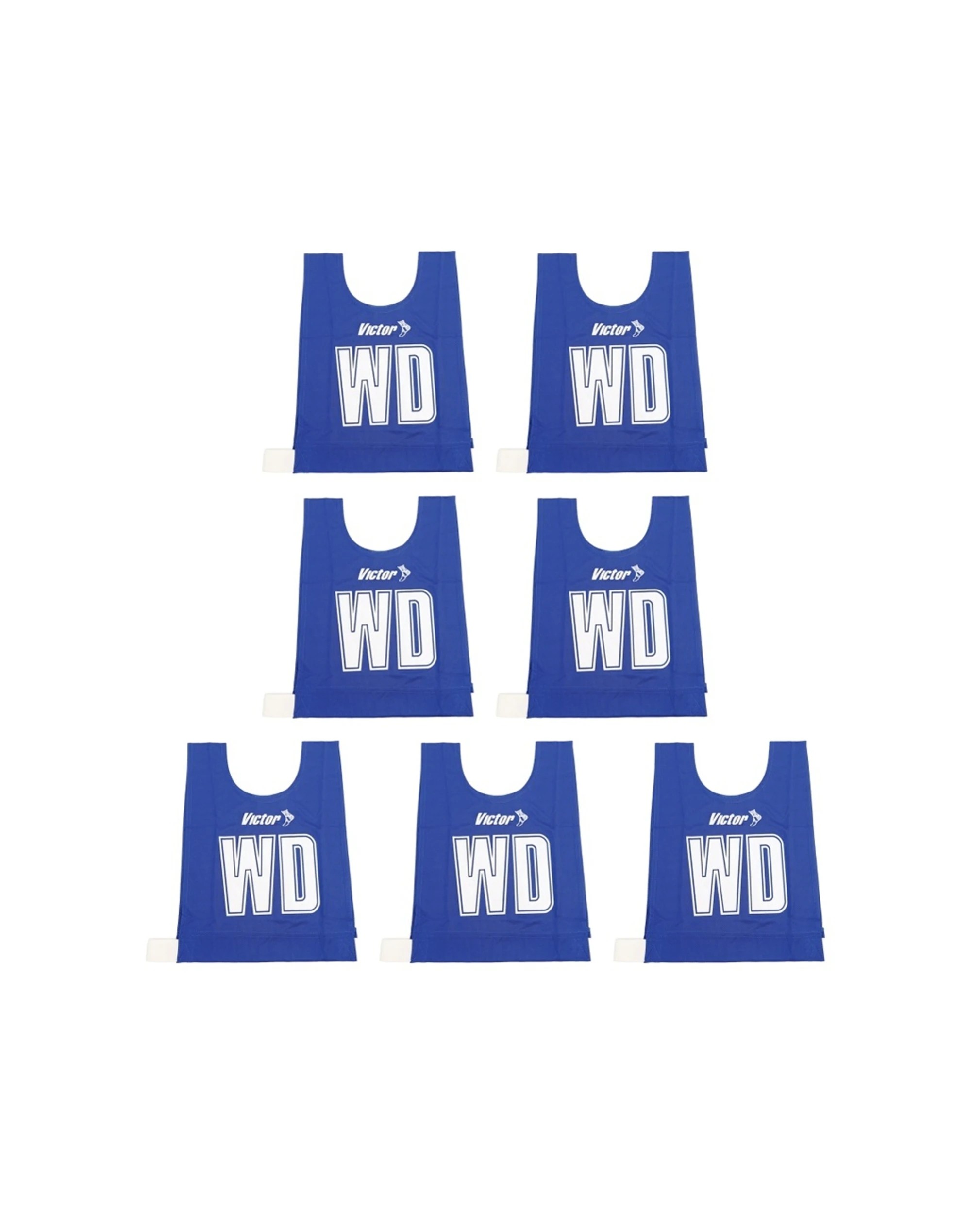 1 Victor Sports 7pc Bibs Netball Junior Breathable Honeycomb Polyester Royal - Blue, 1 of 2