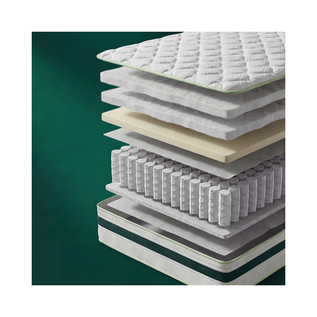 6 Advwin 32CM Double Size Hybrid Mattress Medium Firm Feel Pocket Springs - White, 6 of 10