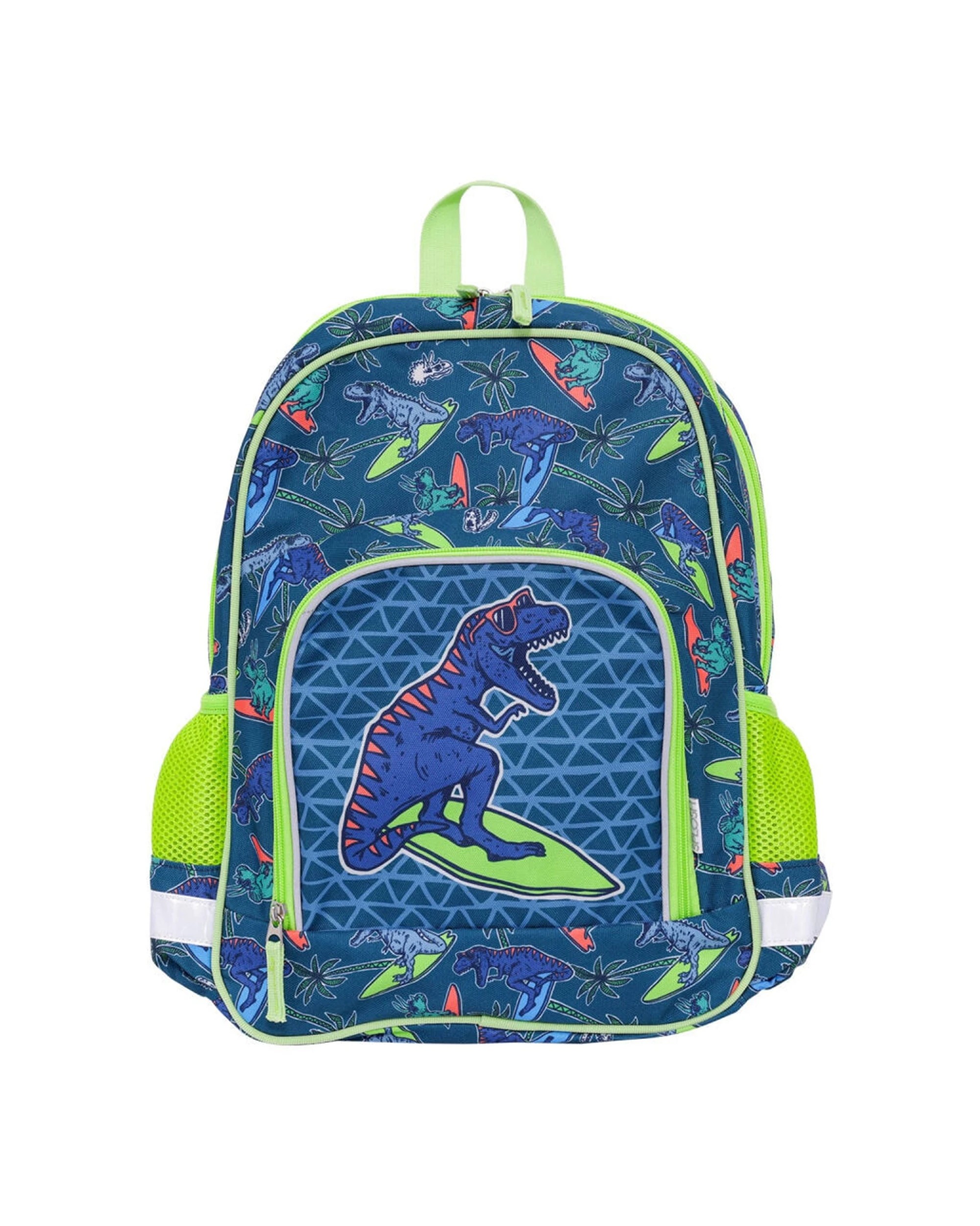 1 Splosh Out & About Dinosaur Backpack Kids Children School Bag Weatherproof Polyester 40x31cm - Blue, 1 of 5