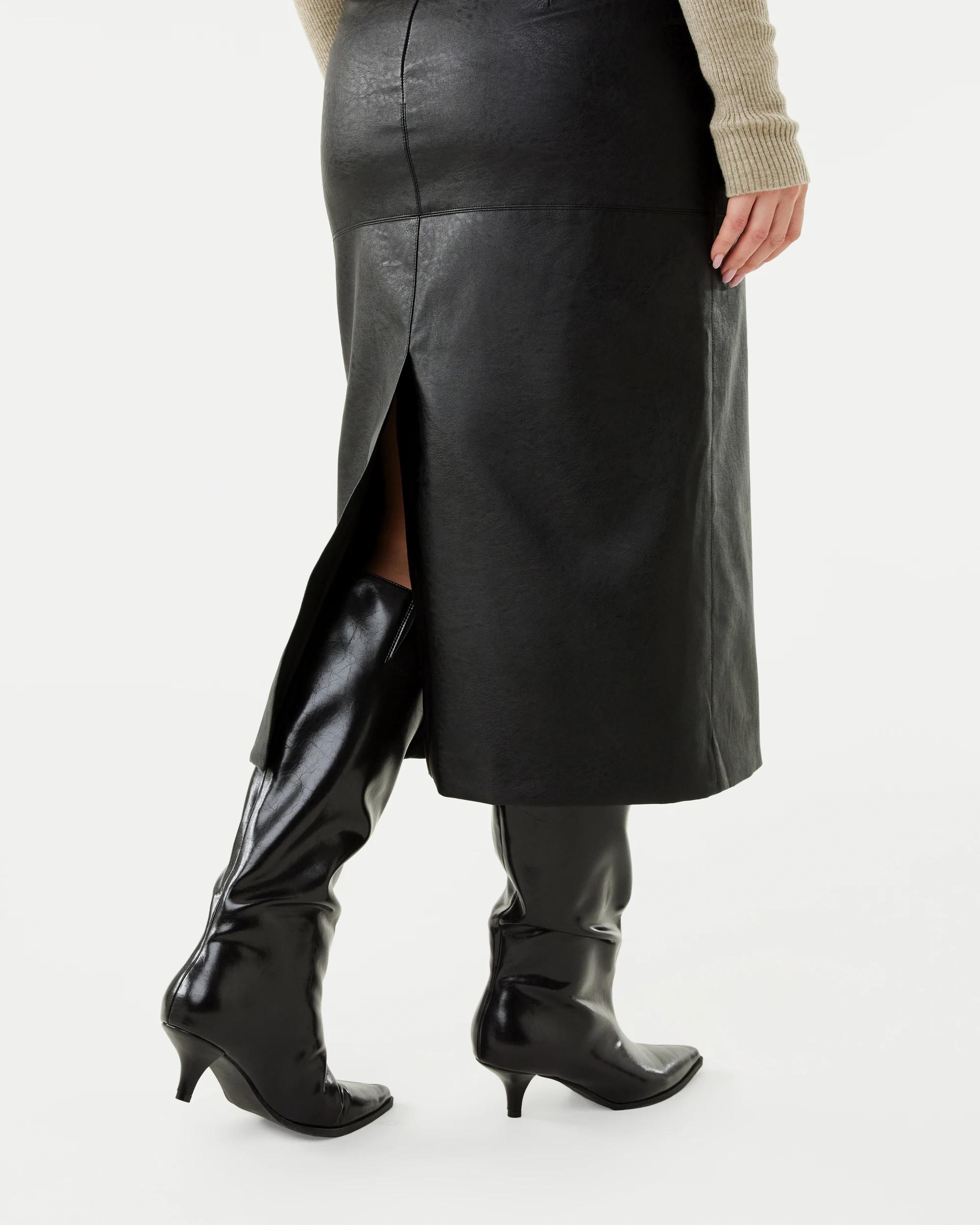 7 PU Pencil Skirt Black, 7 of 7