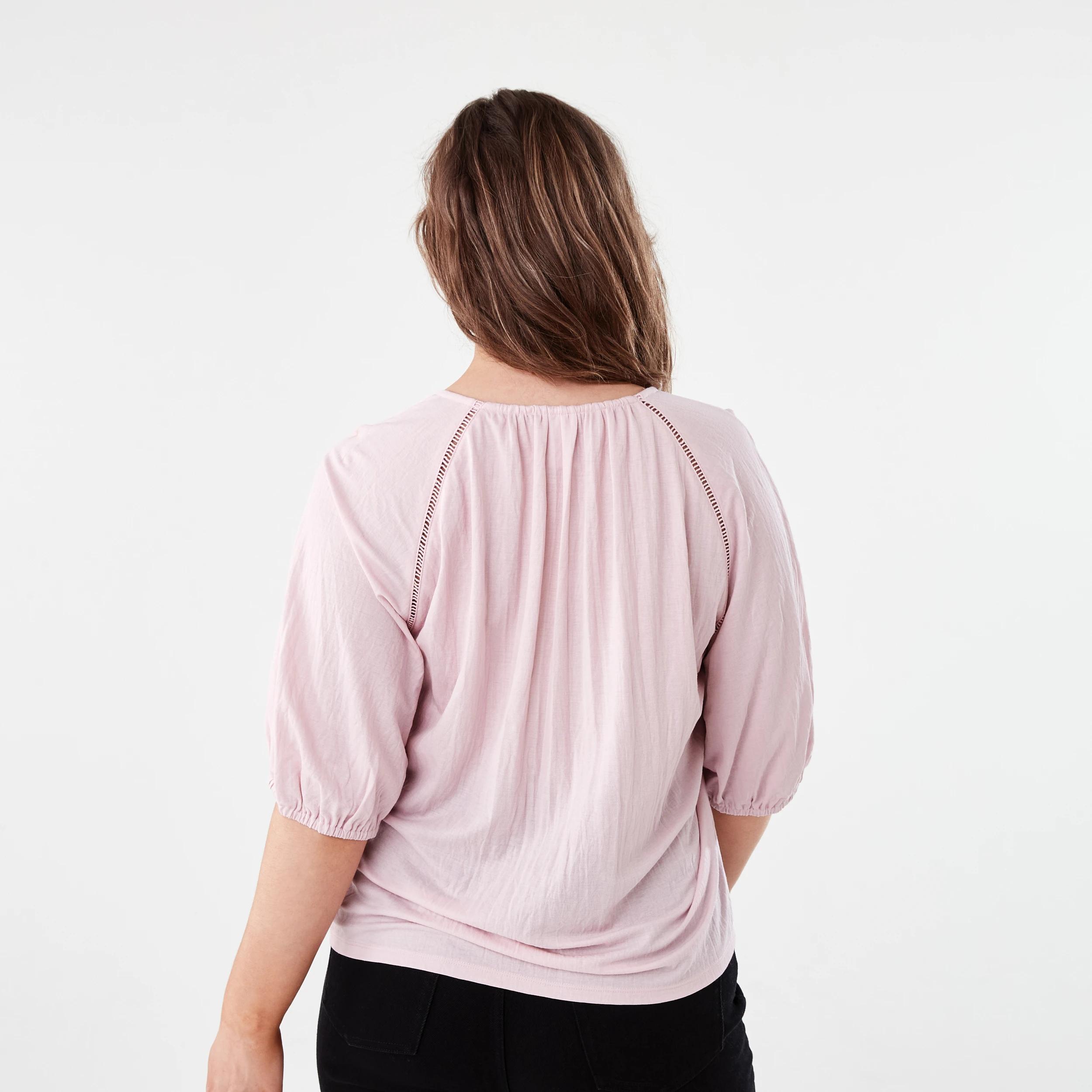 3 Short Sleeve Button Detail Top SOFT BLOSSOM, 3 of 6
