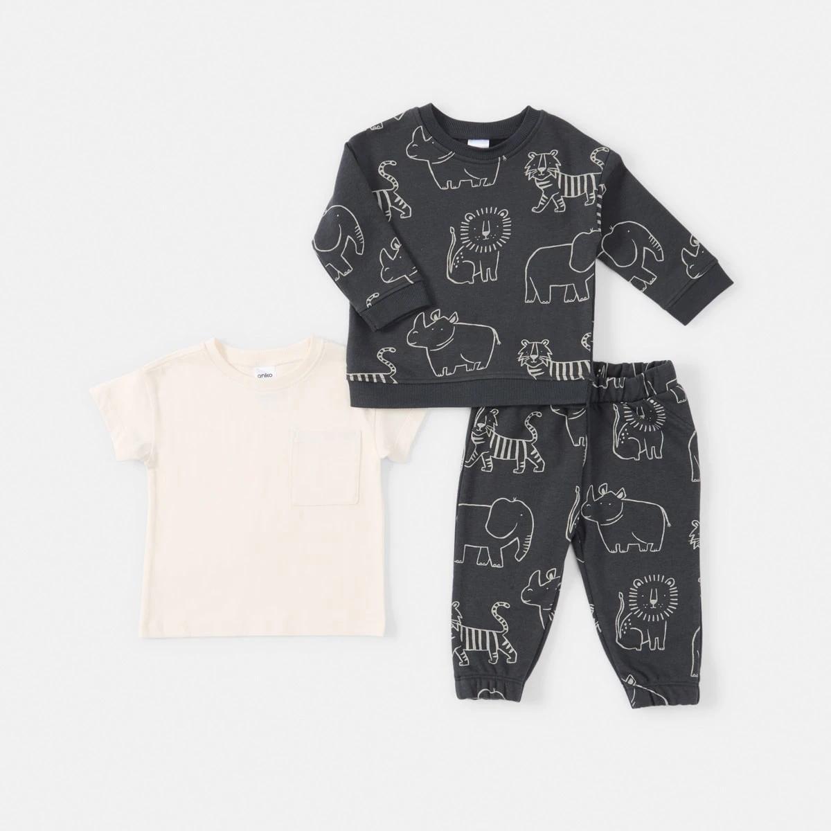 1 3 Piece Transeasonal Set ASPHALT FUN SAFARI, 1 of 8