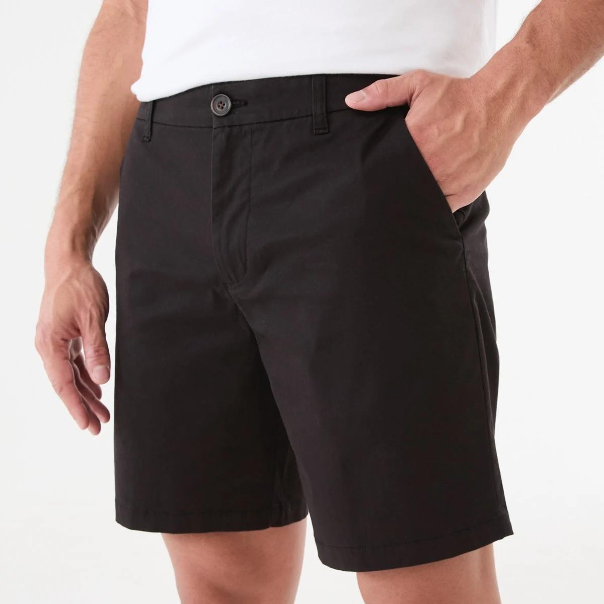 2 Slim Stretch Chino Shorts BLACK, 2 of 5
