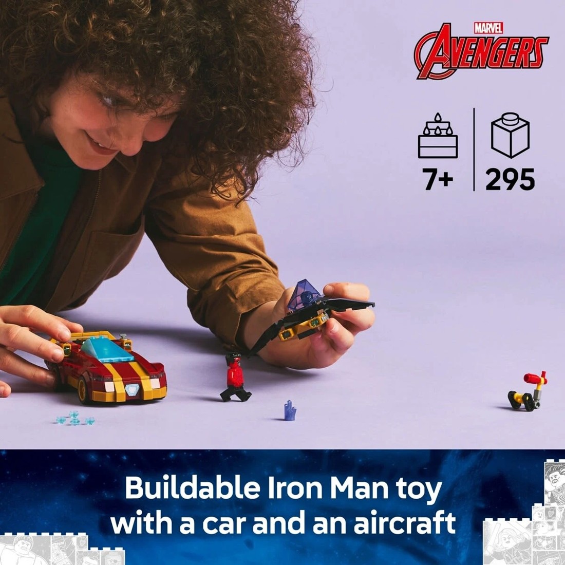 5 LEGO Marvel Iron Man Car & Black Panther vs. Red Hulk 76310, 5 of 10