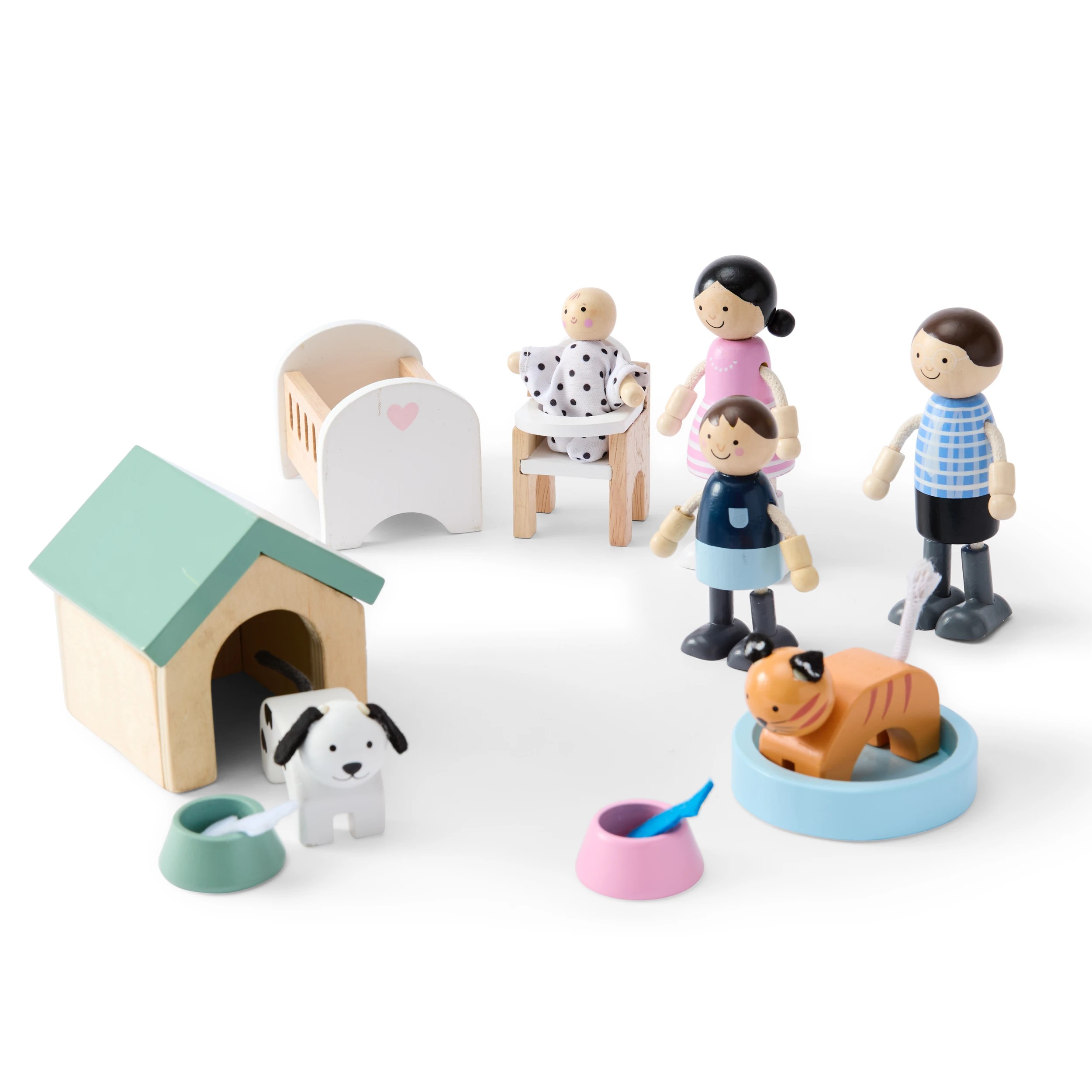 1 14 Piece Wooden Family Set, 1 of 8