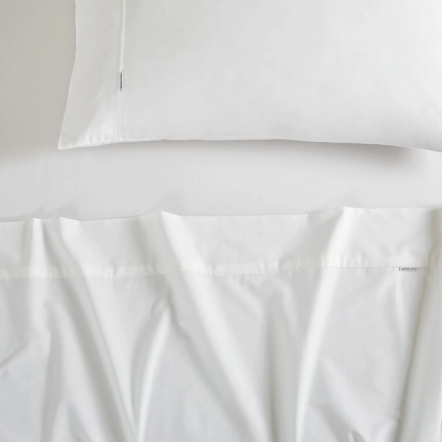 3 Gioia Casa Vintage Washed Cotton Sheet Set Soft Breathable - King Bed - White, 3 of 4