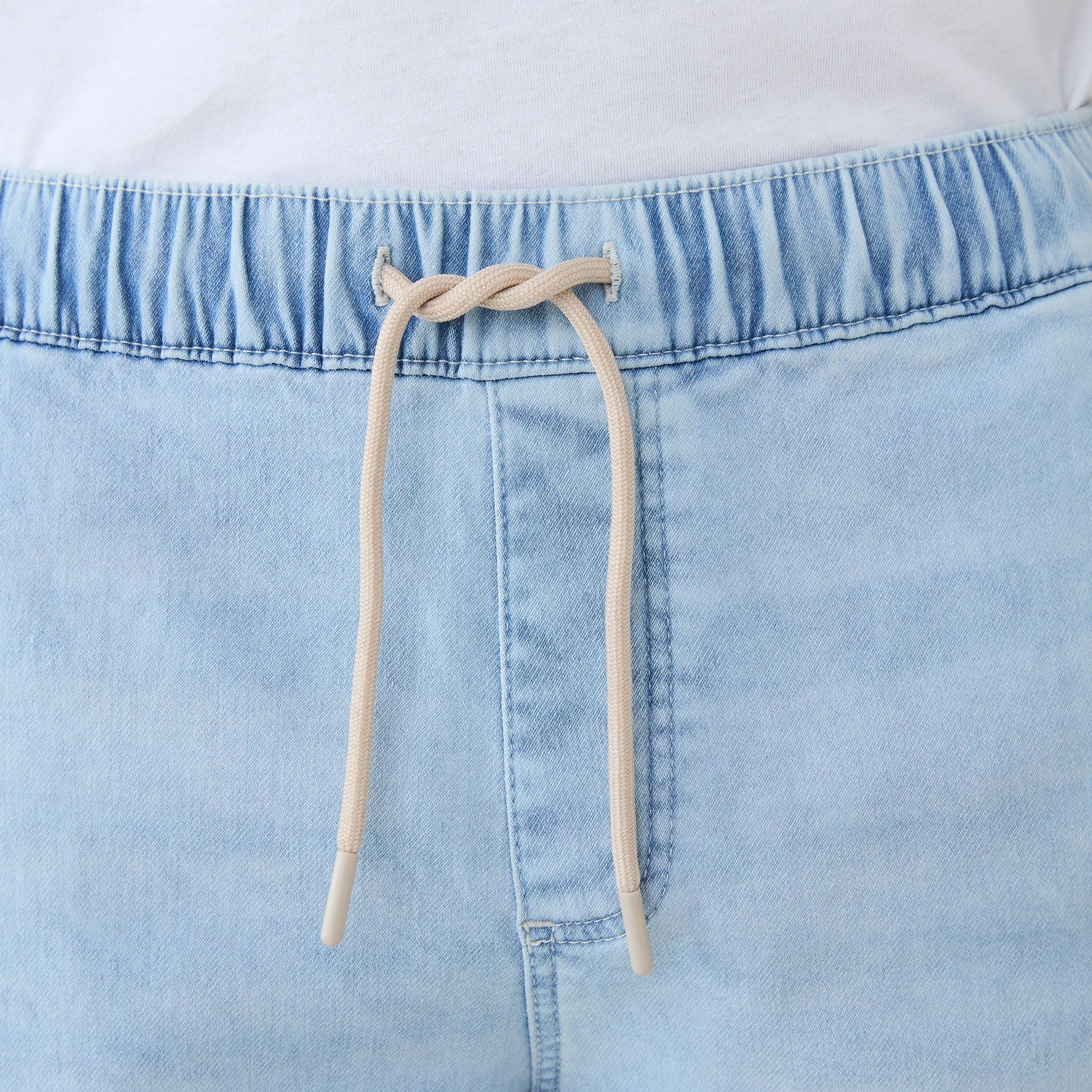 4 Denim Jogger Shorts Bleach Blu, 4 of 6