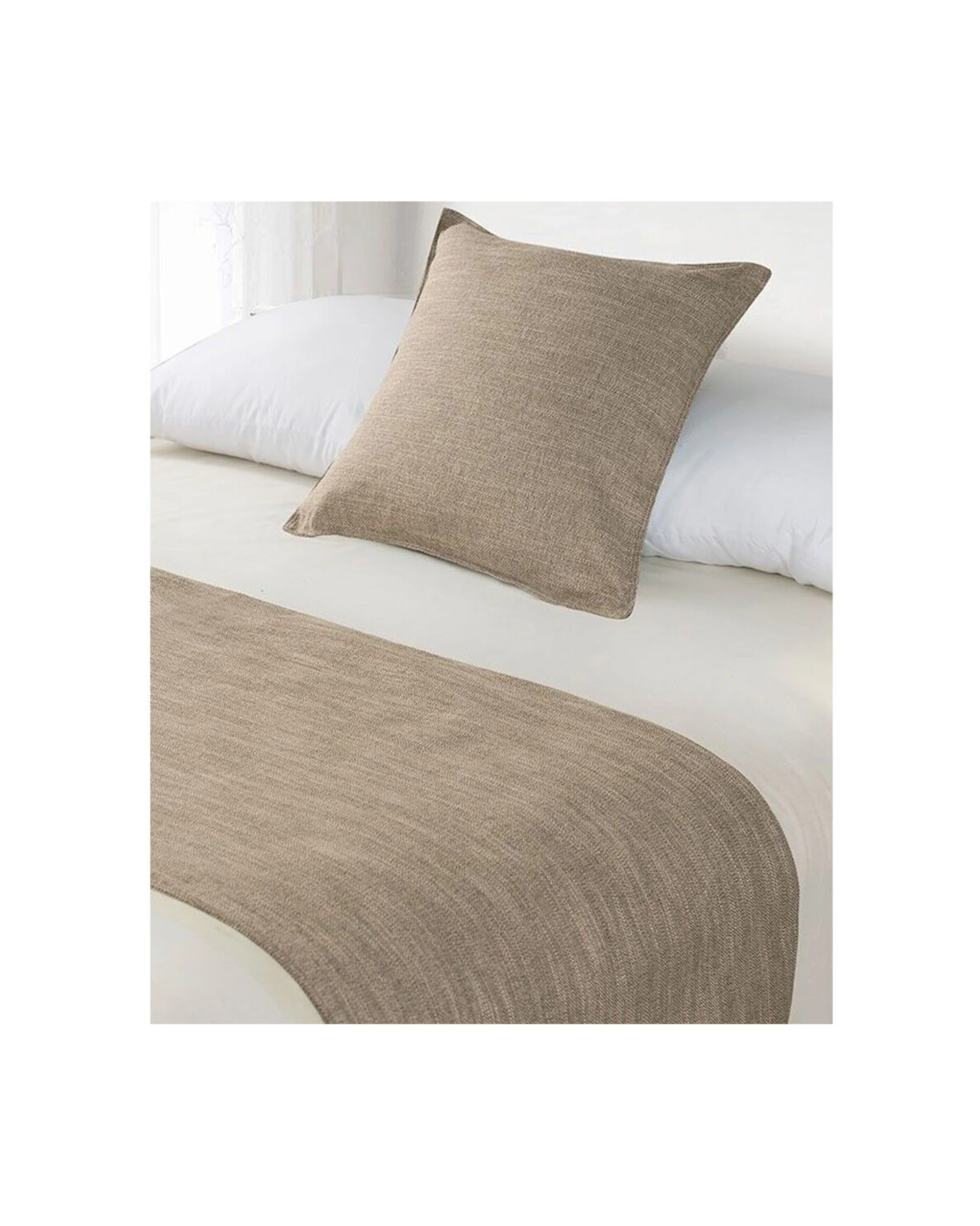 2 Jason Commercial Square Linen Look Bed Cushion Sand 44x44cm - Blue, 2 of 3