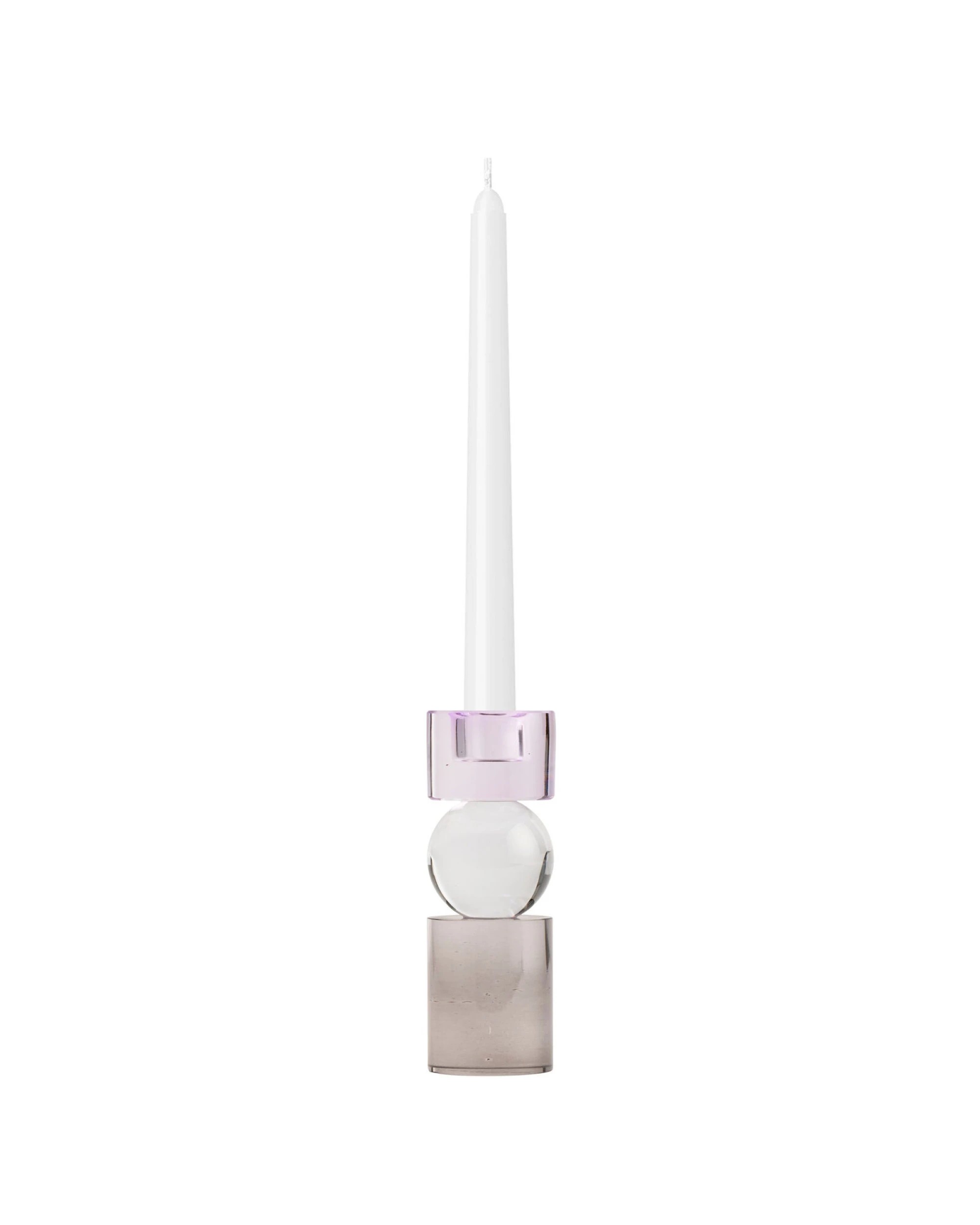 1 One Six Eight London Miley Candle Holder - 14cm - Grey, 1 of 3
