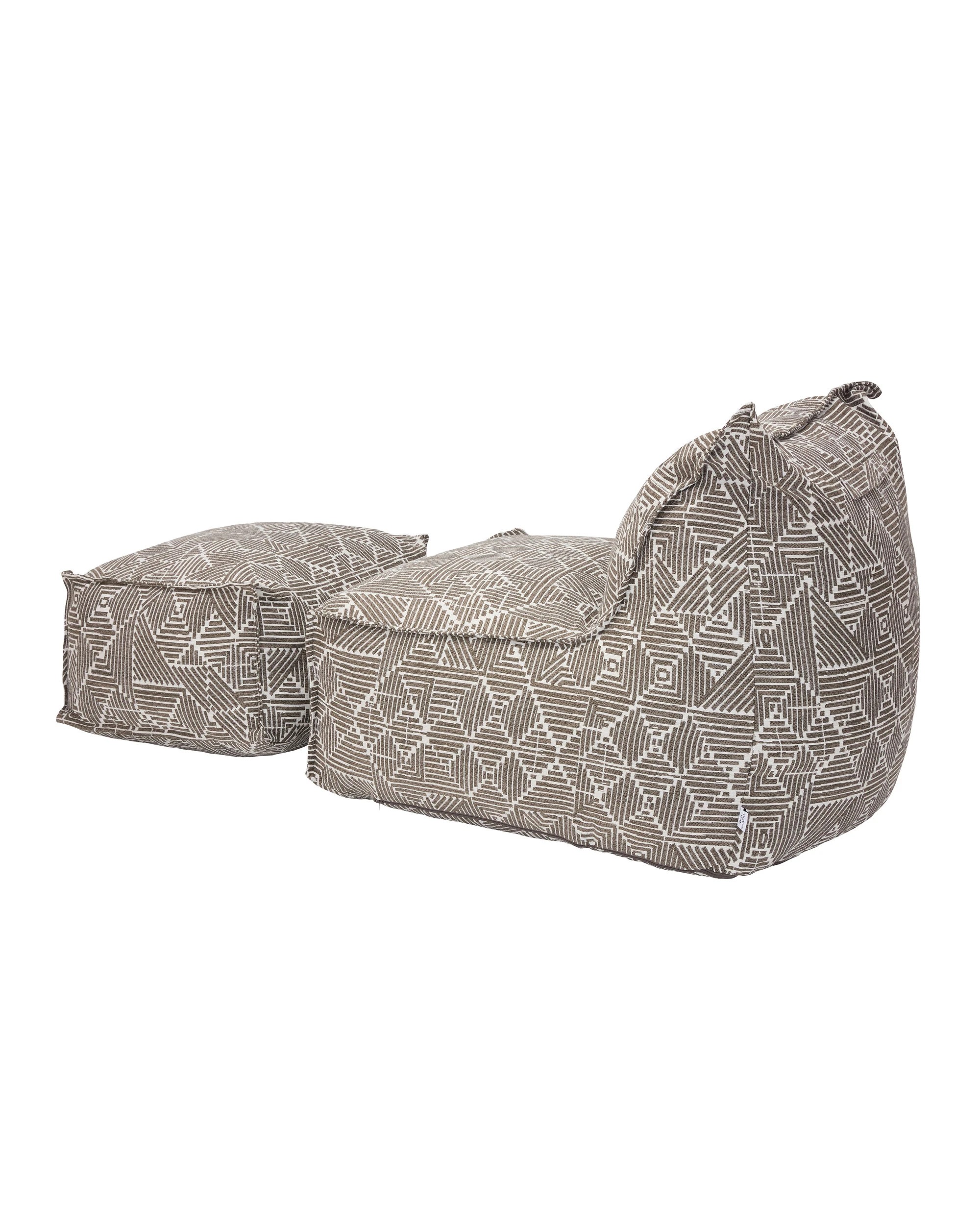 3 IHOMDEC Outdoor Waterproof Compression Sofa With Ottoman - Beige, 3 of 10