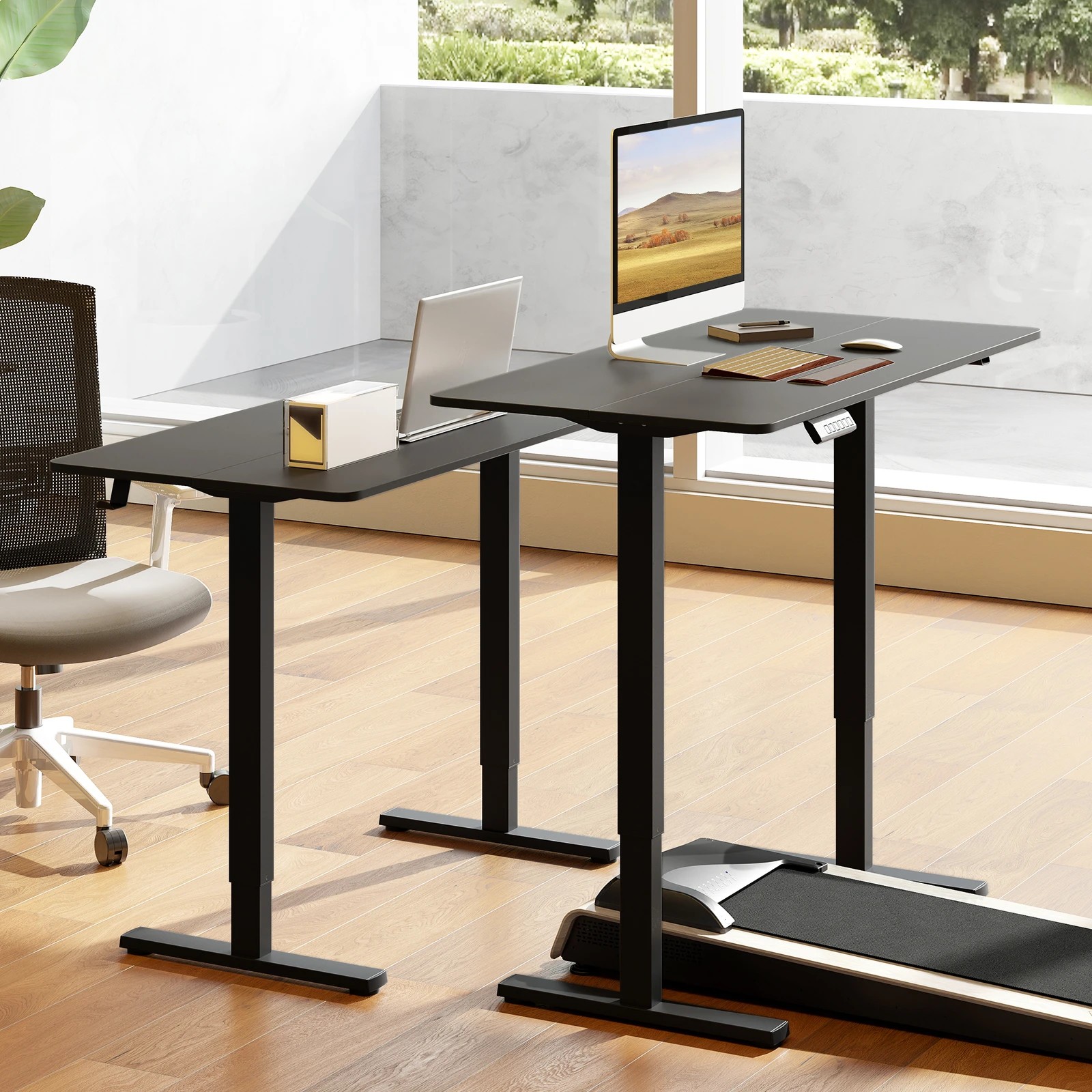 3 Costway Electric Standing Desk Adjustable Sit Stand Desk w/Control Panel, 3 of 4