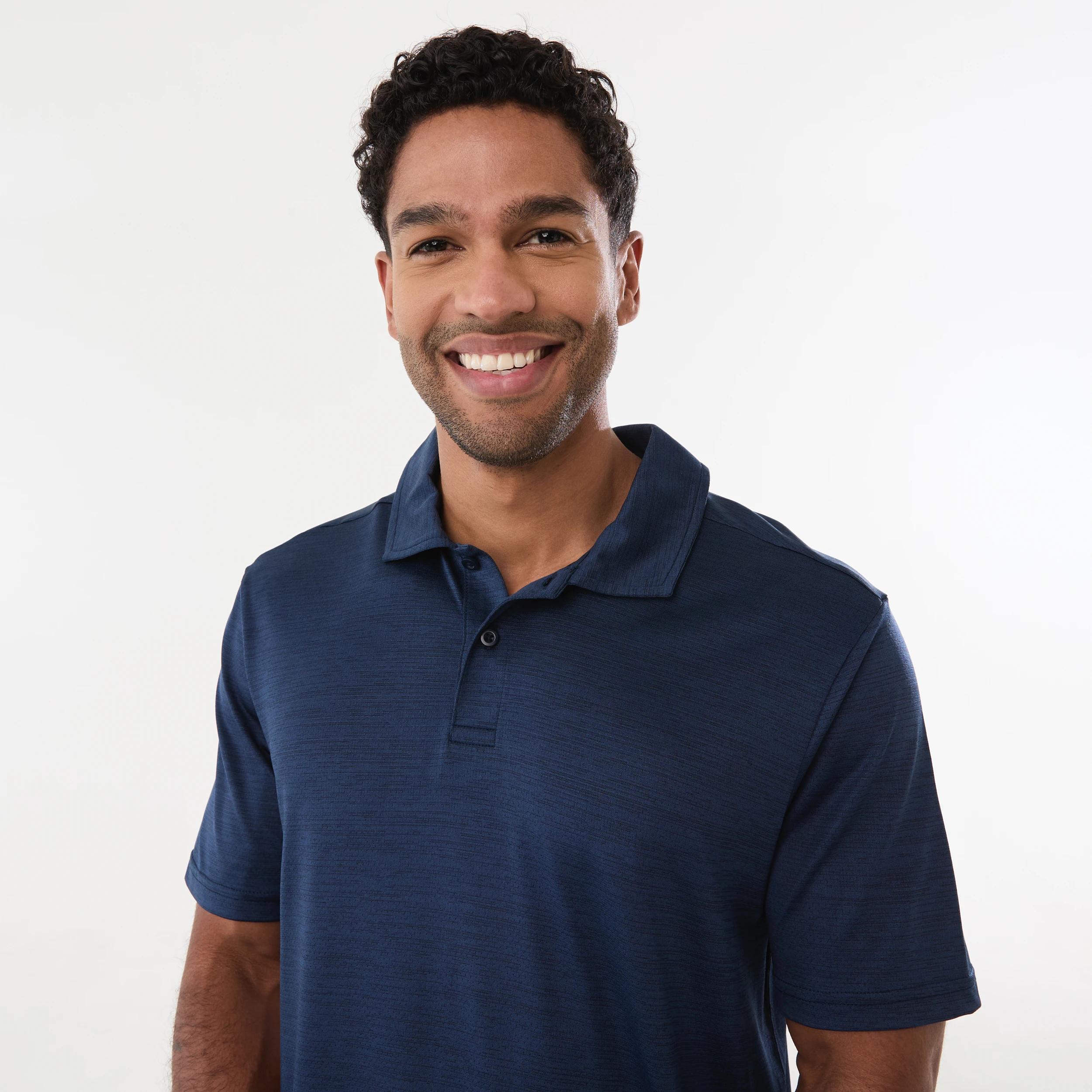4 Active Mens Cationic Polo Shirt NAVY CORE, 4 of 5