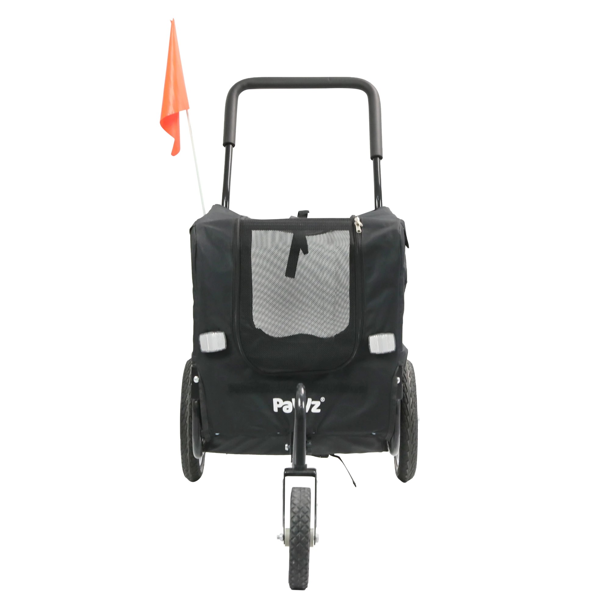 2 Pawz Dog Trailer Pet Bike Trailer With Flag In Coulor - Black, 2 of 8