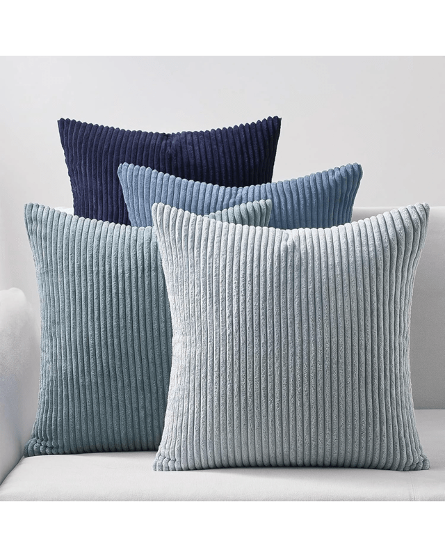 Gioia Casa 4-Pack Corduroy Velvet Cushion Covers 45x45cm - 