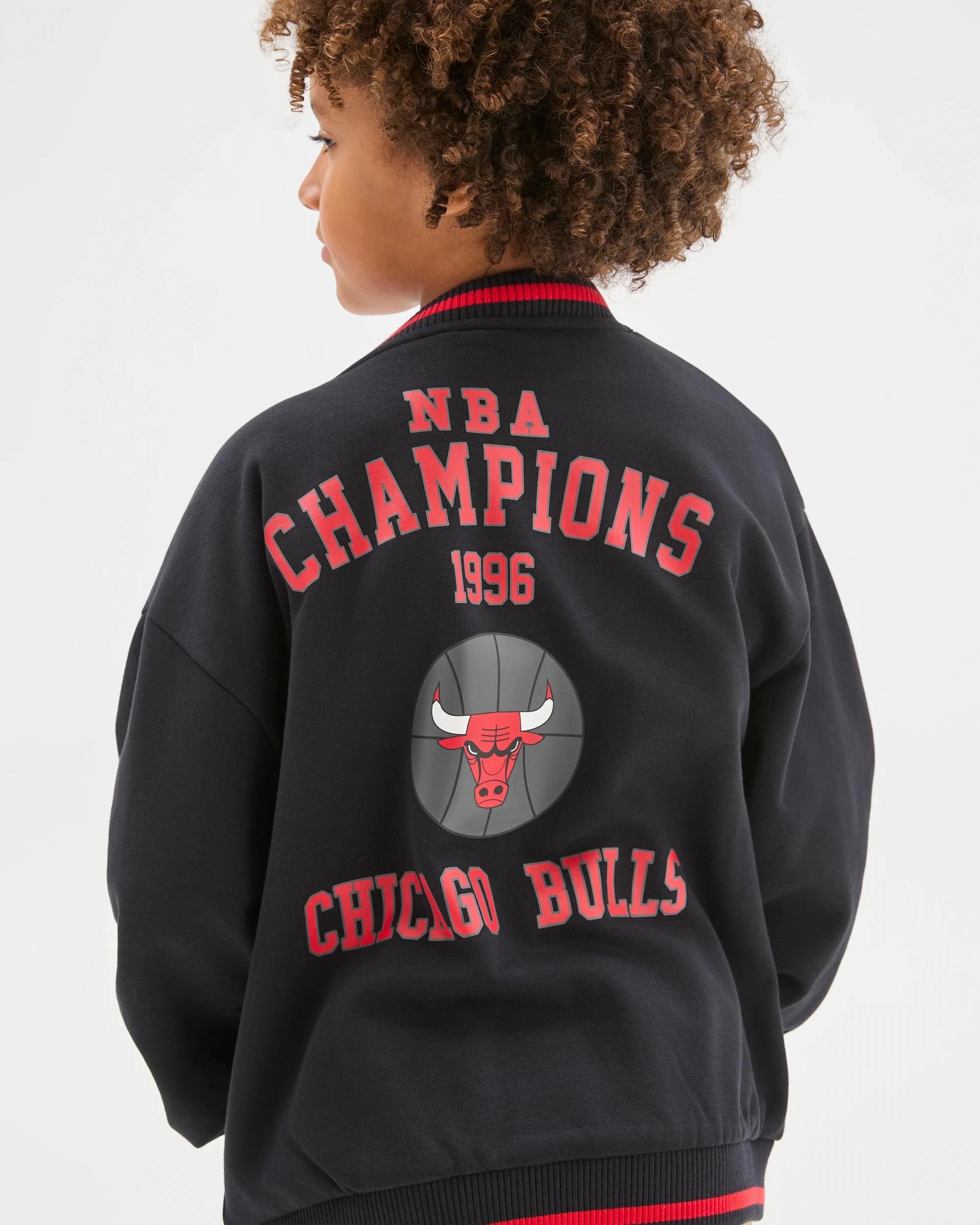7 NBA Australian Cotton Blend Varsity Jacket BLACK, 7 of 7