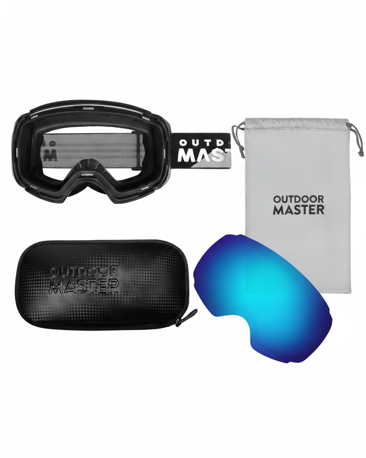 3 OutdoorMaster Ski Goggles PRO Frameless Interchangeable Lens 100% UV400 Protection for OM-2 - Blue, 3 of 6
